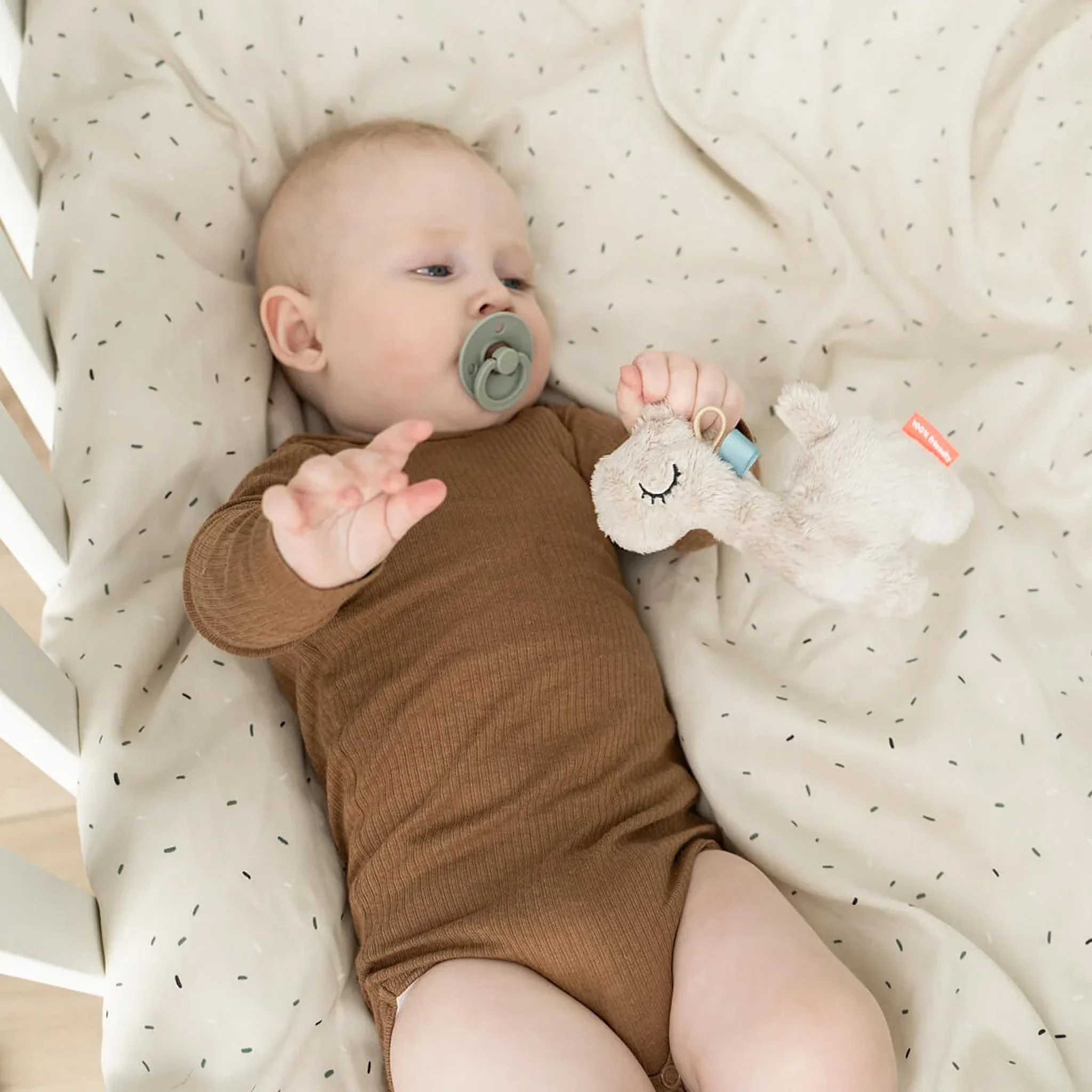 DONE BY DEER Tiny Sensory Rattle, Lalee, Sand - Image 4