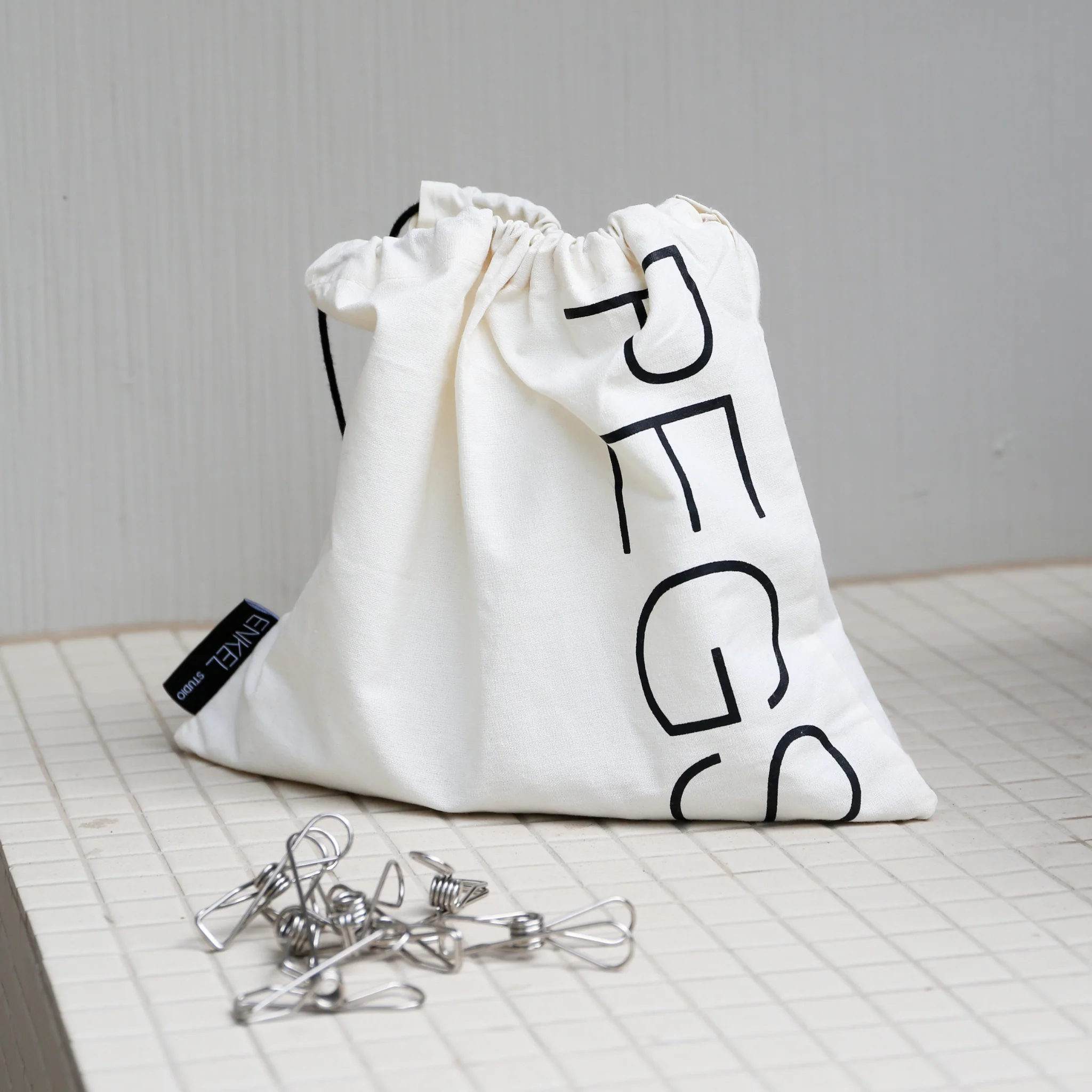 ENKEL STUDIO Hang Pegs Set, Stainless Steel (Set of 60)
