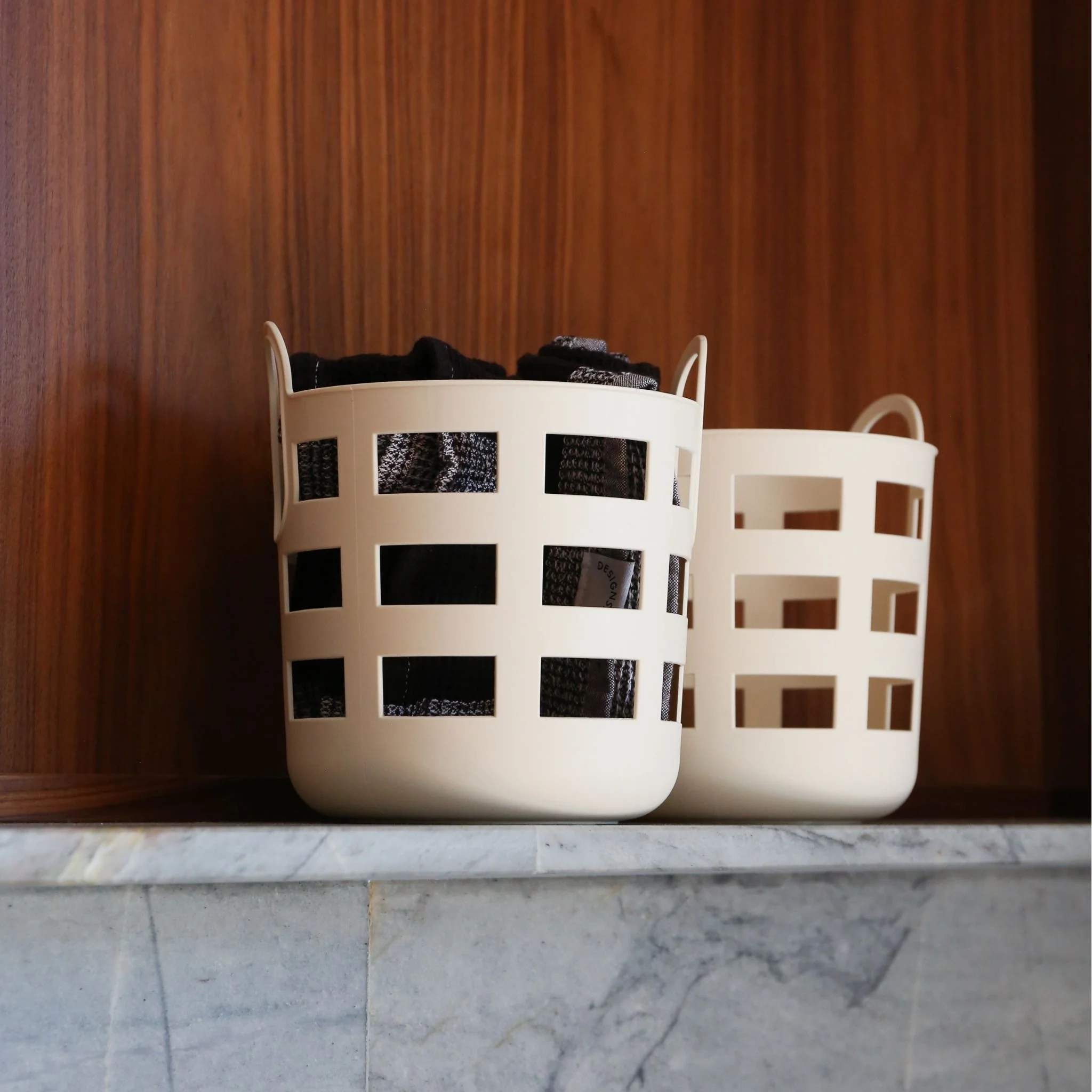 ENKEL STUDIO Storage Basket, Small, Sand (Set of 2) - Image 4