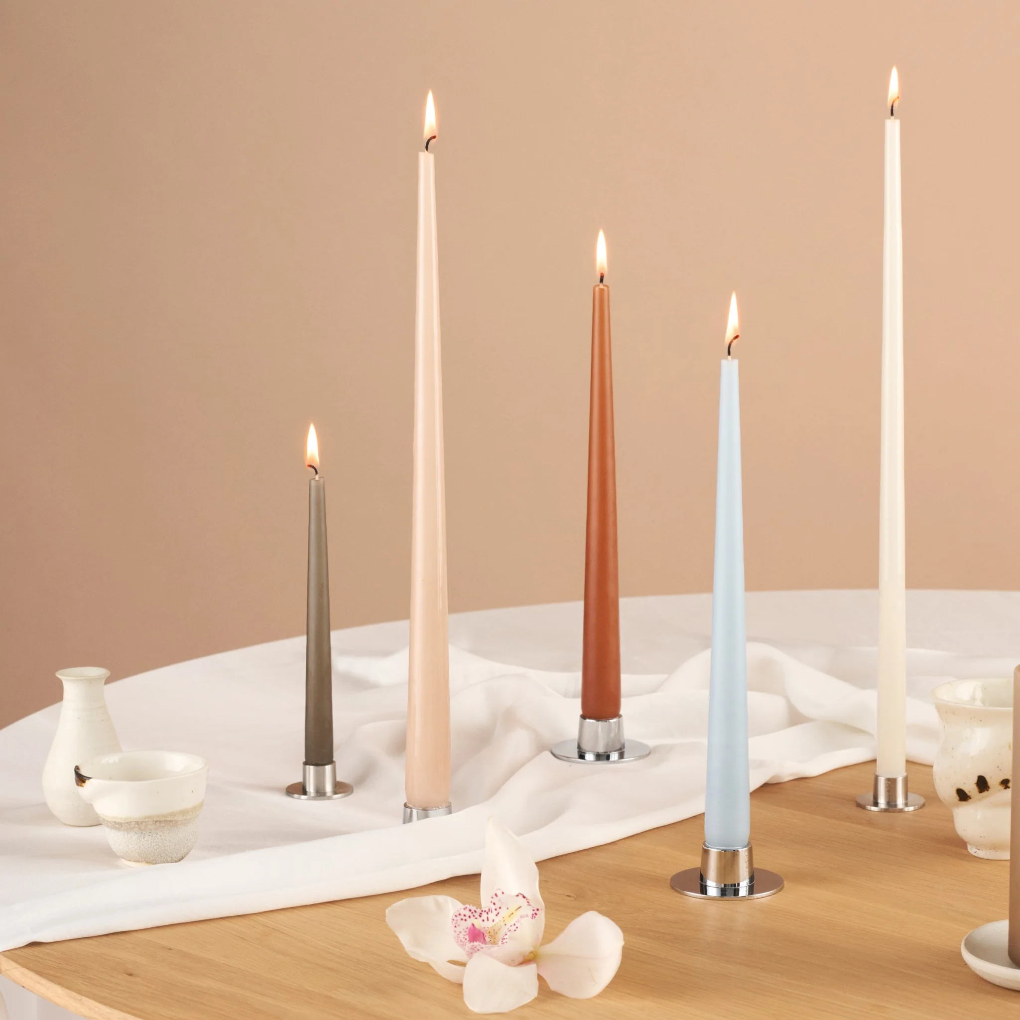 ESTER & ERIK Taper Candle, 32cm, Raw Toffee - Image 2