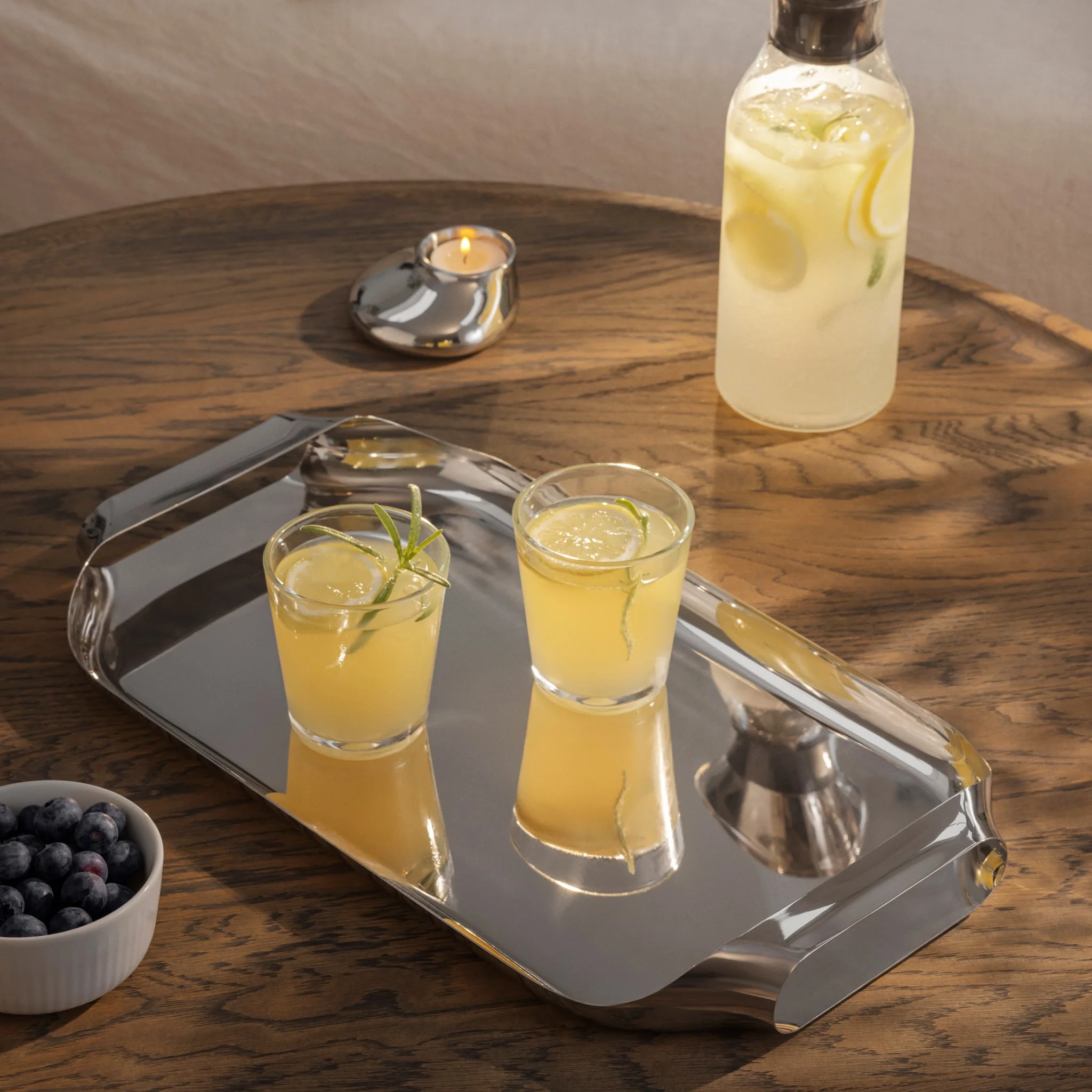 EVA SOLO Liquid Lounge Serving Tray, 43x25cm, Stainless Steel - Image 2