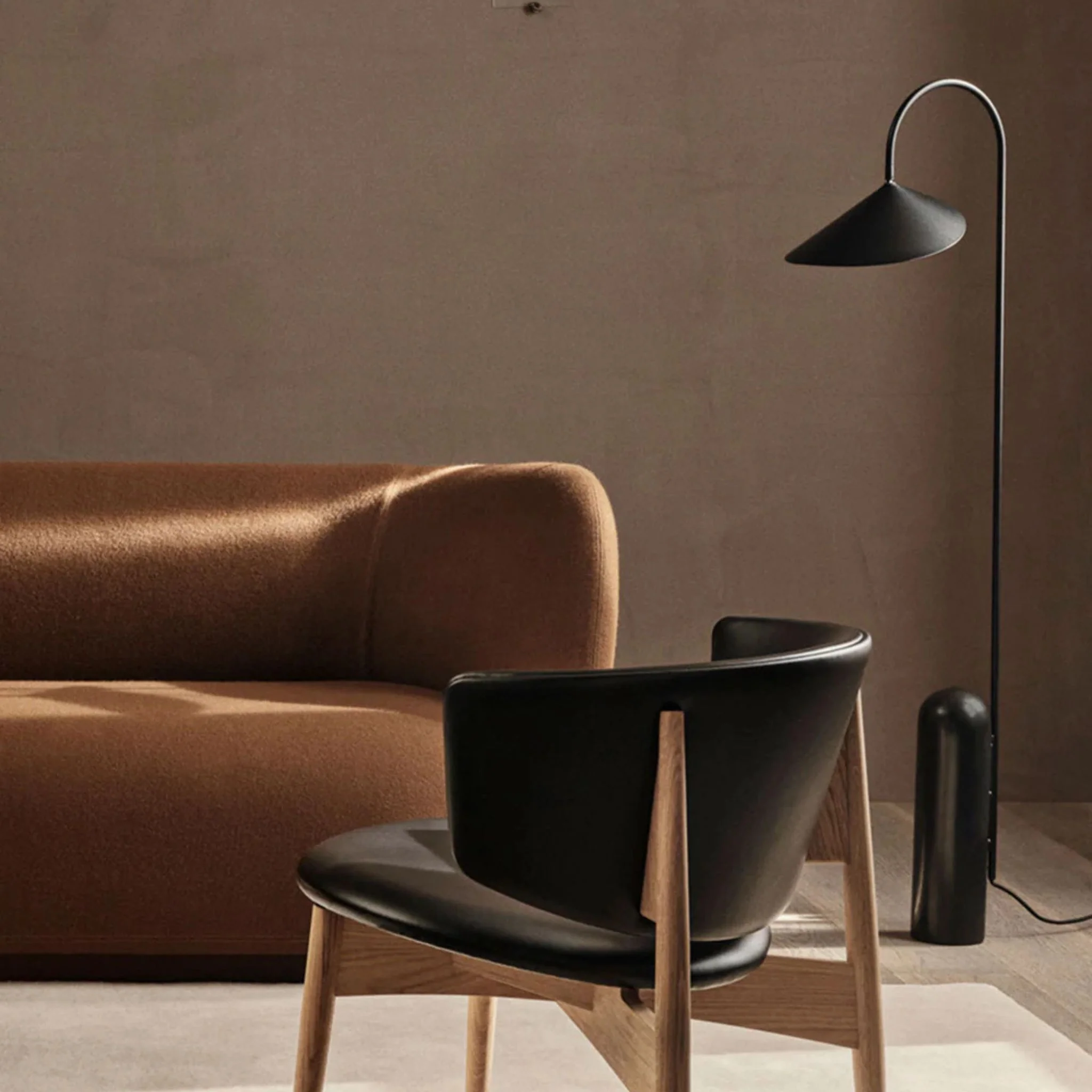 FERM LIVING Arum Floor Lamp, Black - Image 3