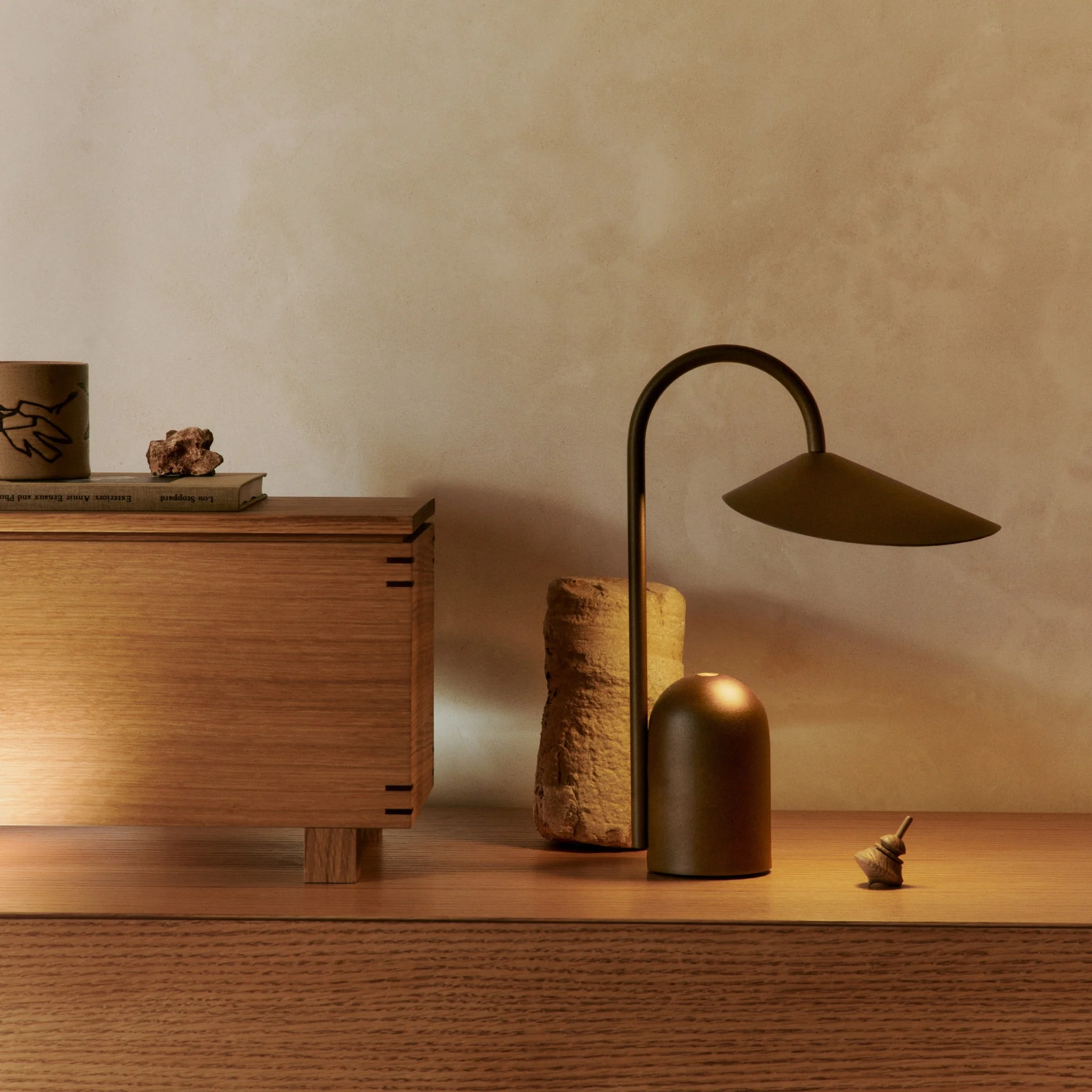 FERM LIVING Arum Portable Lamp, Dark Chocolate - Image 3
