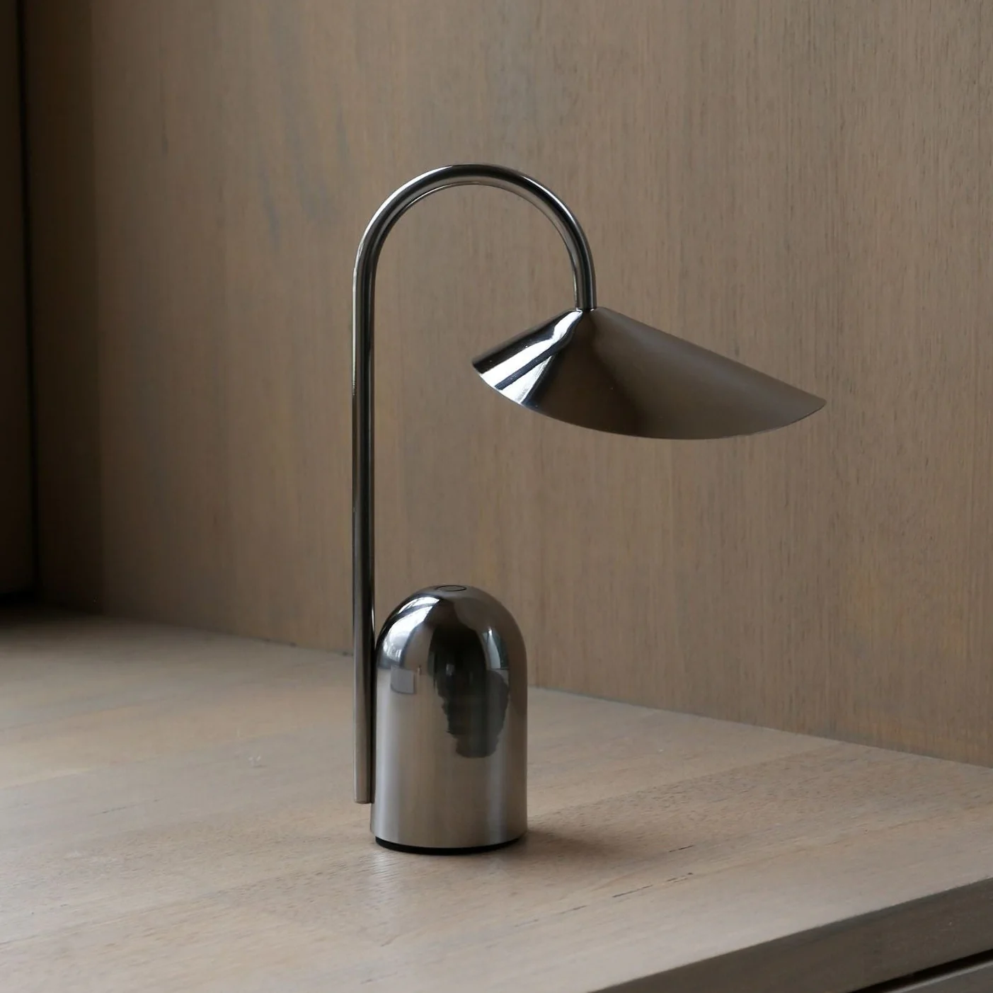 FERM LIVING Arum Portable Lamp, Stainless Steel - Image 2