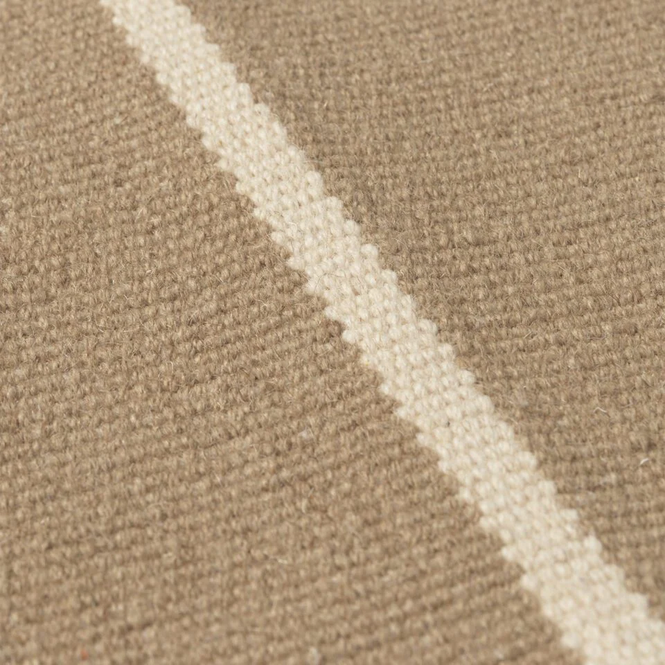 FERM LIVING Calm Kelim Rug, Dark Sand/Off-White – 2 Sizes - Image 2