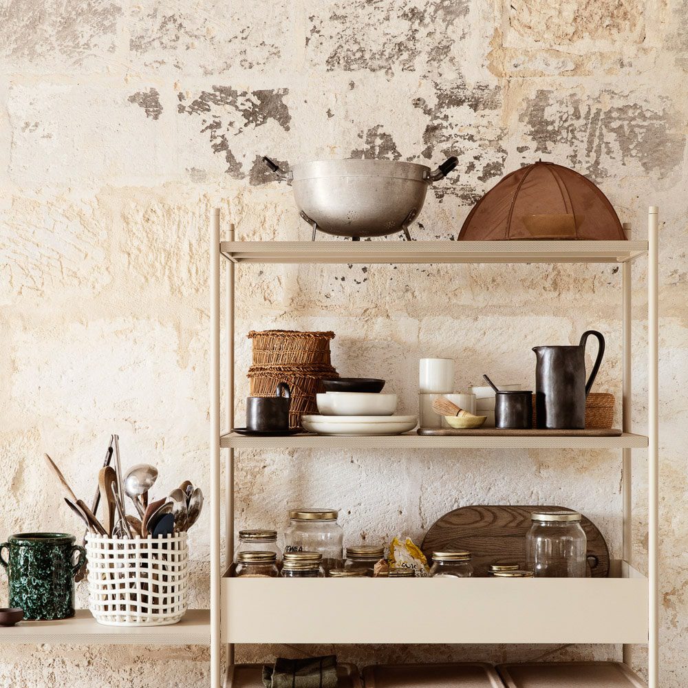 FERM LIVING Ceramic Basket Large, Off-White - Image 4