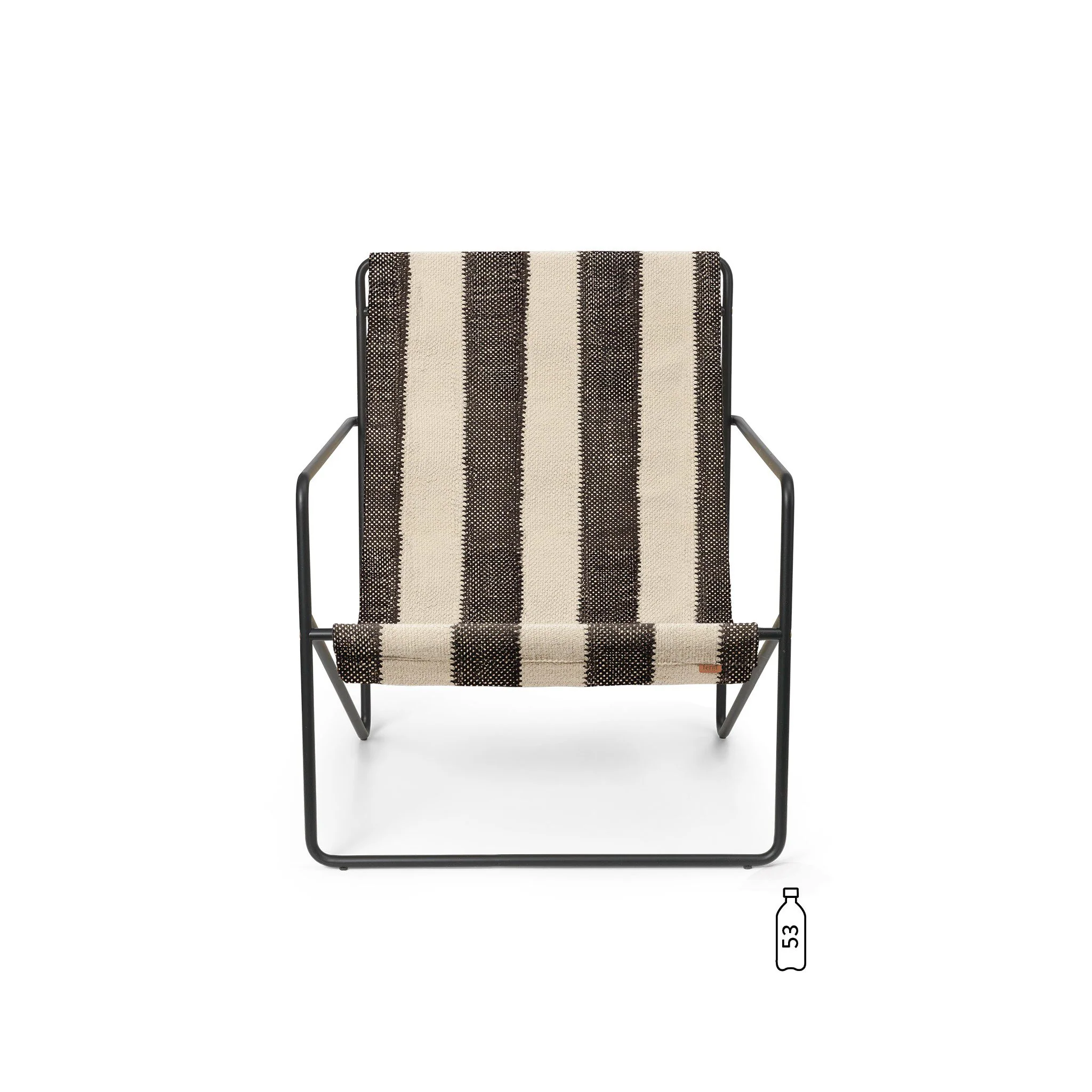 FERM LIVING Desert Lounge Chair, Black/Off-White/Chocolate - Image 2
