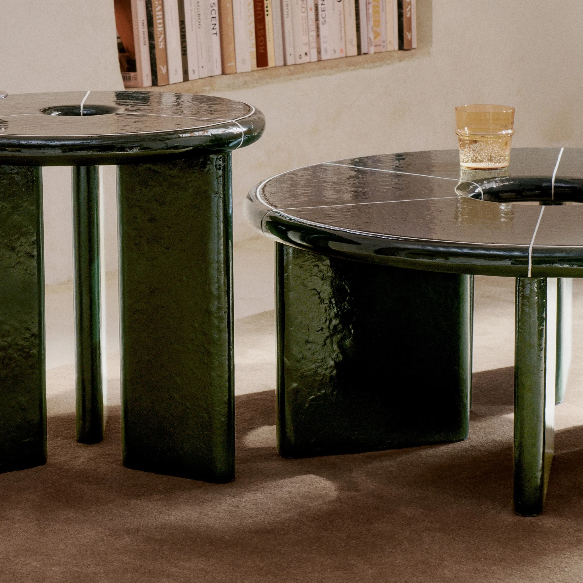 FERM LIVING Deya Coffee Table D80cm, Dark Green - Image 5