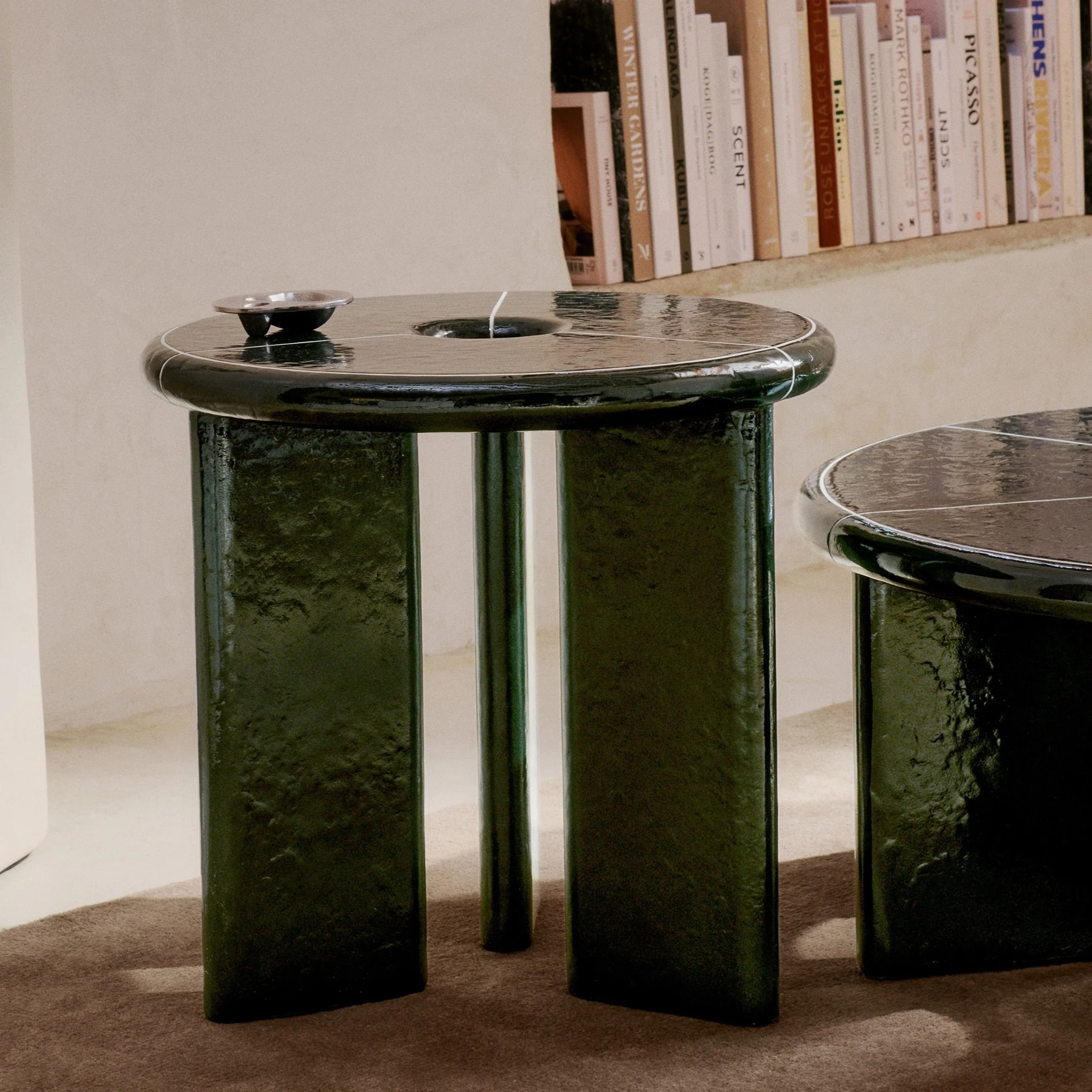 FERM LIVING Deya Side Table D47cm, Dark Green - Image 4