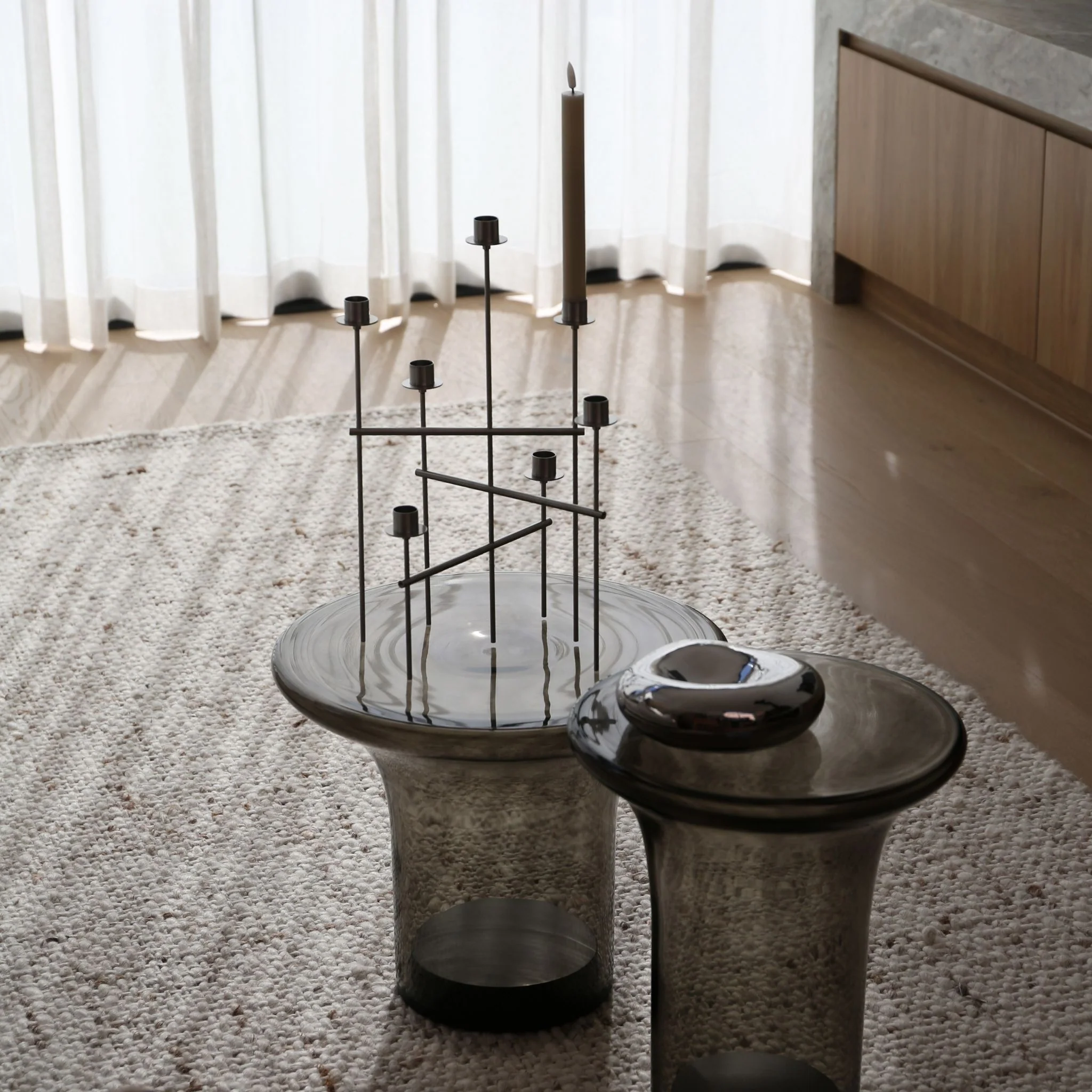 101 COPENHAGEN Trumpet Table, Low, H35cm, Smoked Forest - Image 2