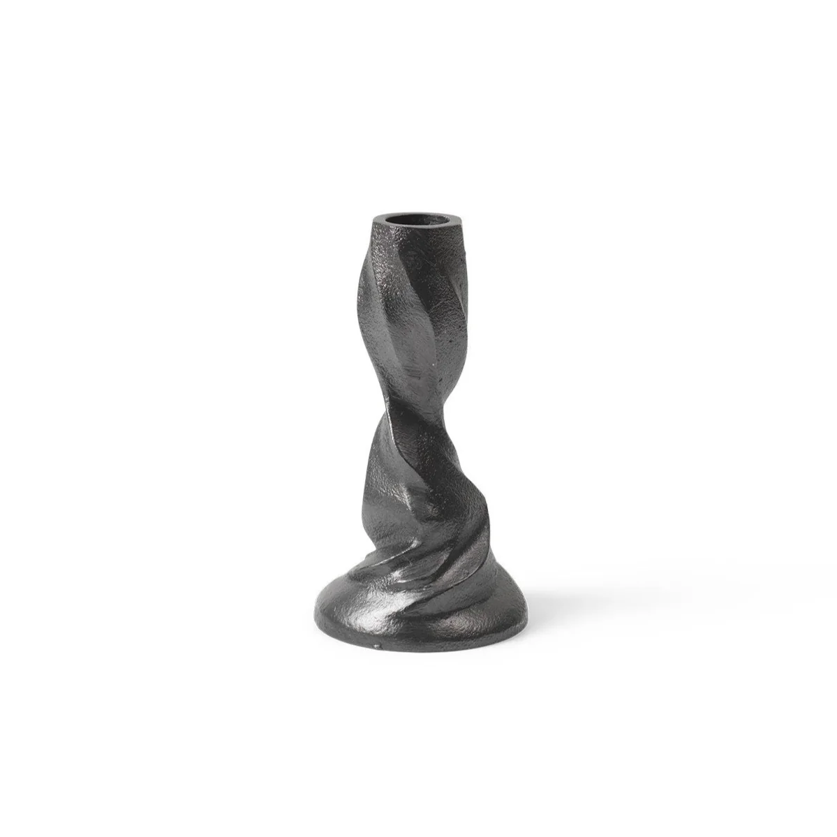 FERM LIVING Gale Candle Holder, Blackened Aluminium, H13cm - Image 2