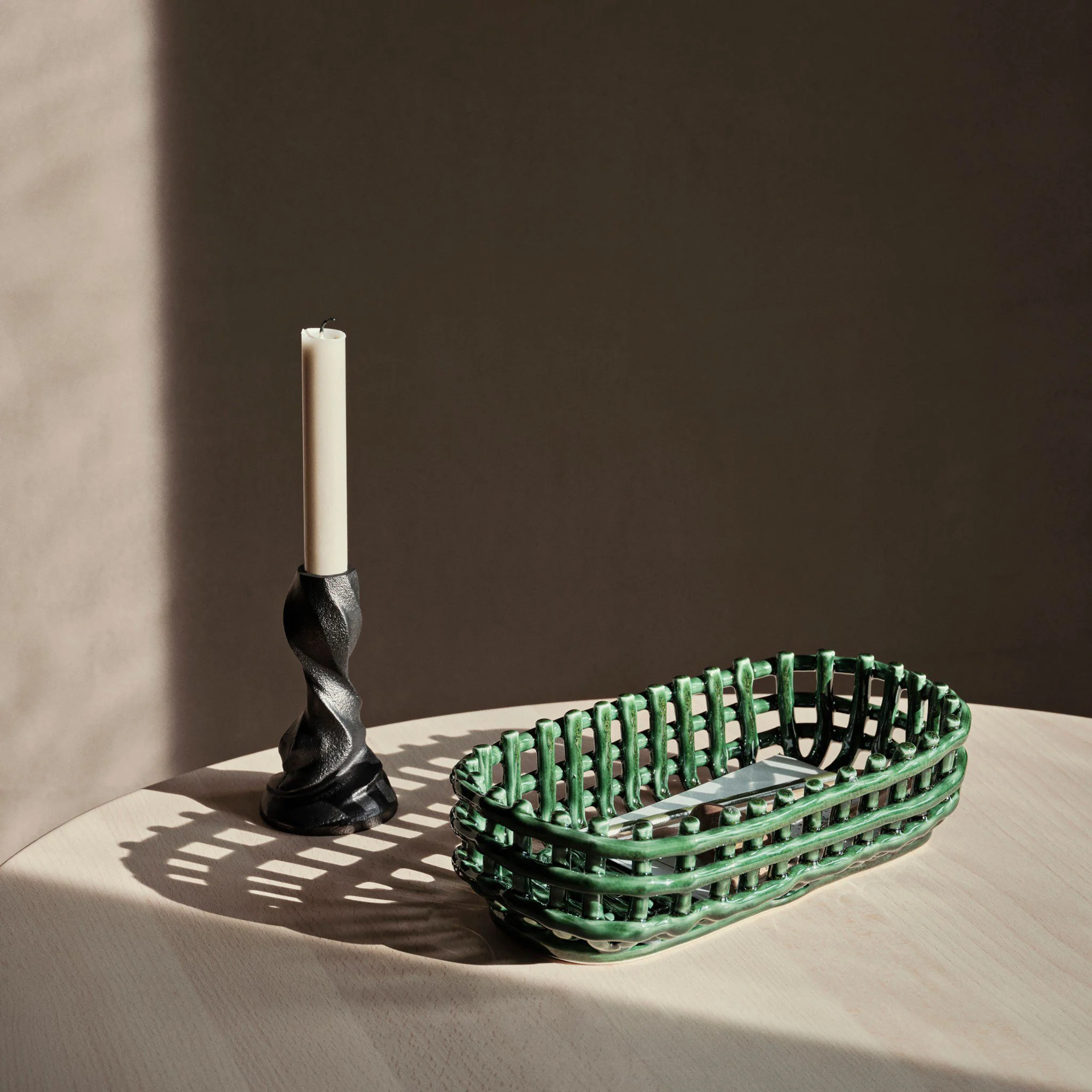 FERM LIVING Gale Candle Holder, Blackened Aluminium, H13cm - Image 6