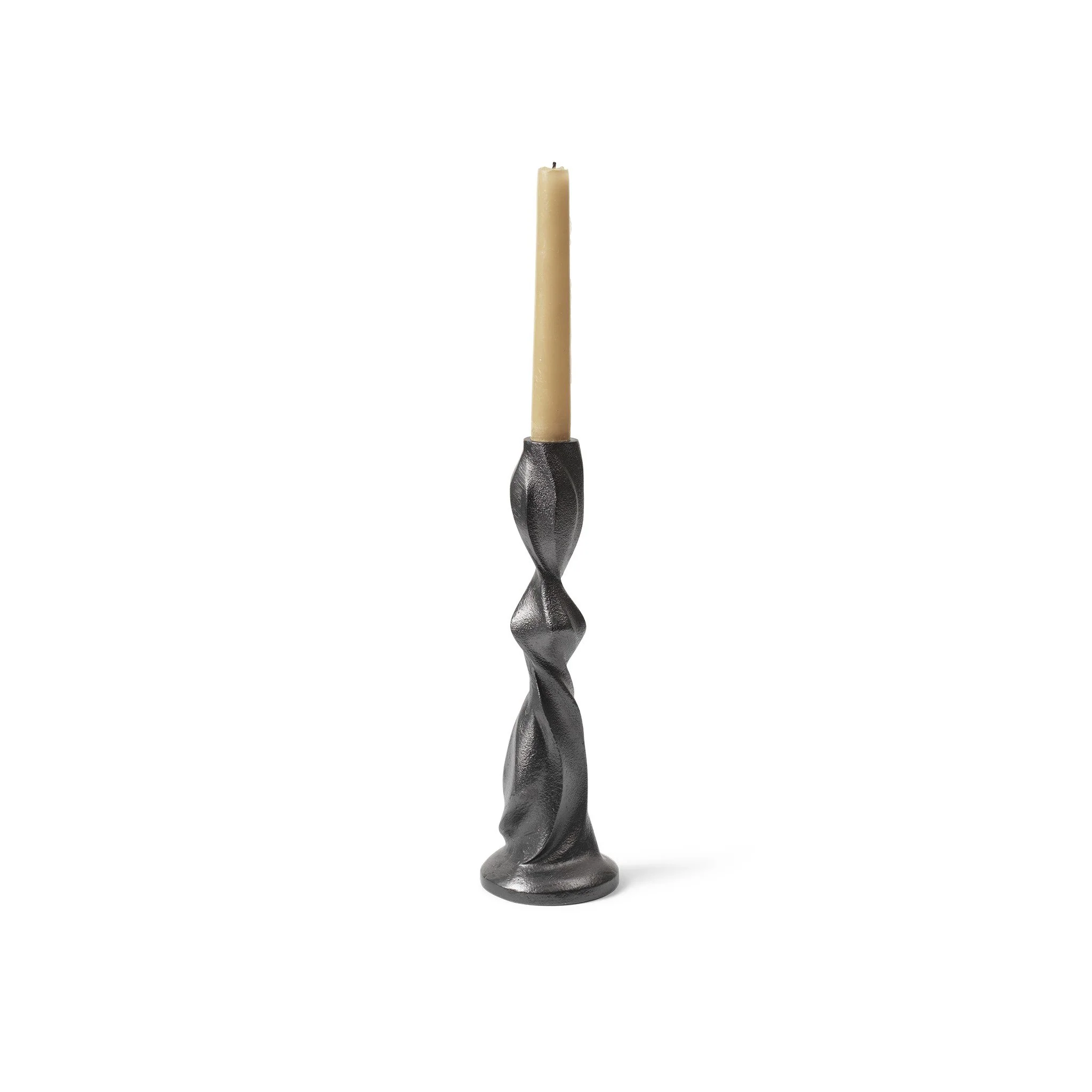 FERM LIVING Gale Candle Holder, Blackened Aluminium, H25cm - Image 3