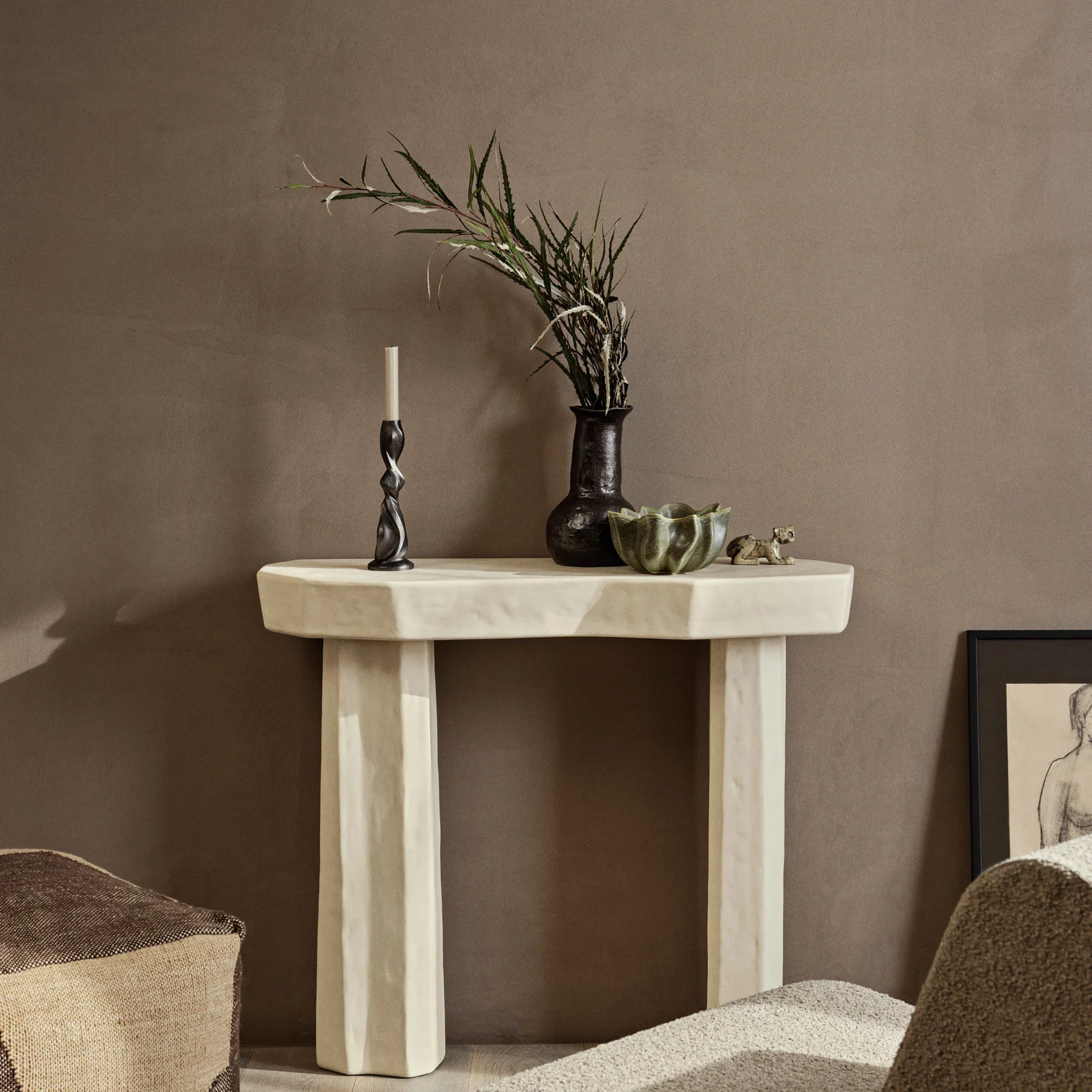 FERM LIVING Gale Candle Holder, Blackened Aluminium, H25cm - Image 5