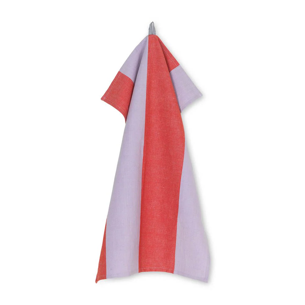 FERM LIVING Hale Kitchen Tea Towel, Red/Lilac - Image 3