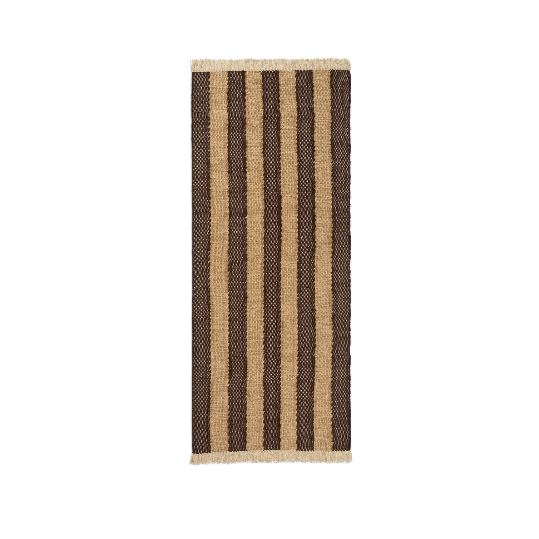 FERM LIVING Ives Runner, Tan/Chocolate, 80x200cm