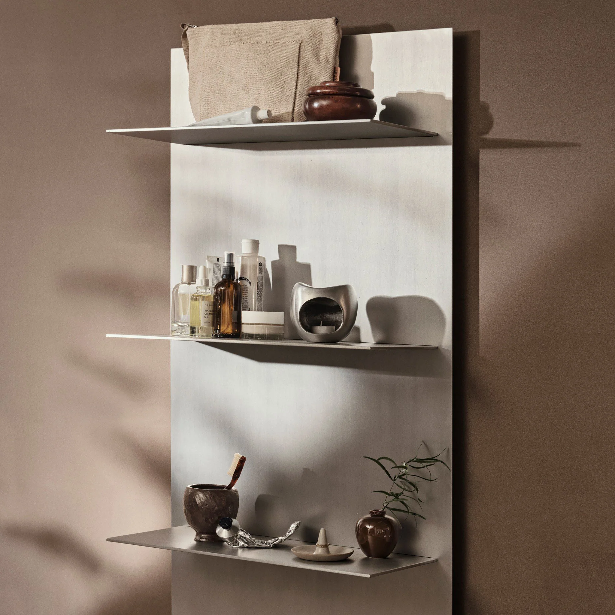 FERM LIVING Lager Wall Shelf, Triple, Aluminium - Image 2