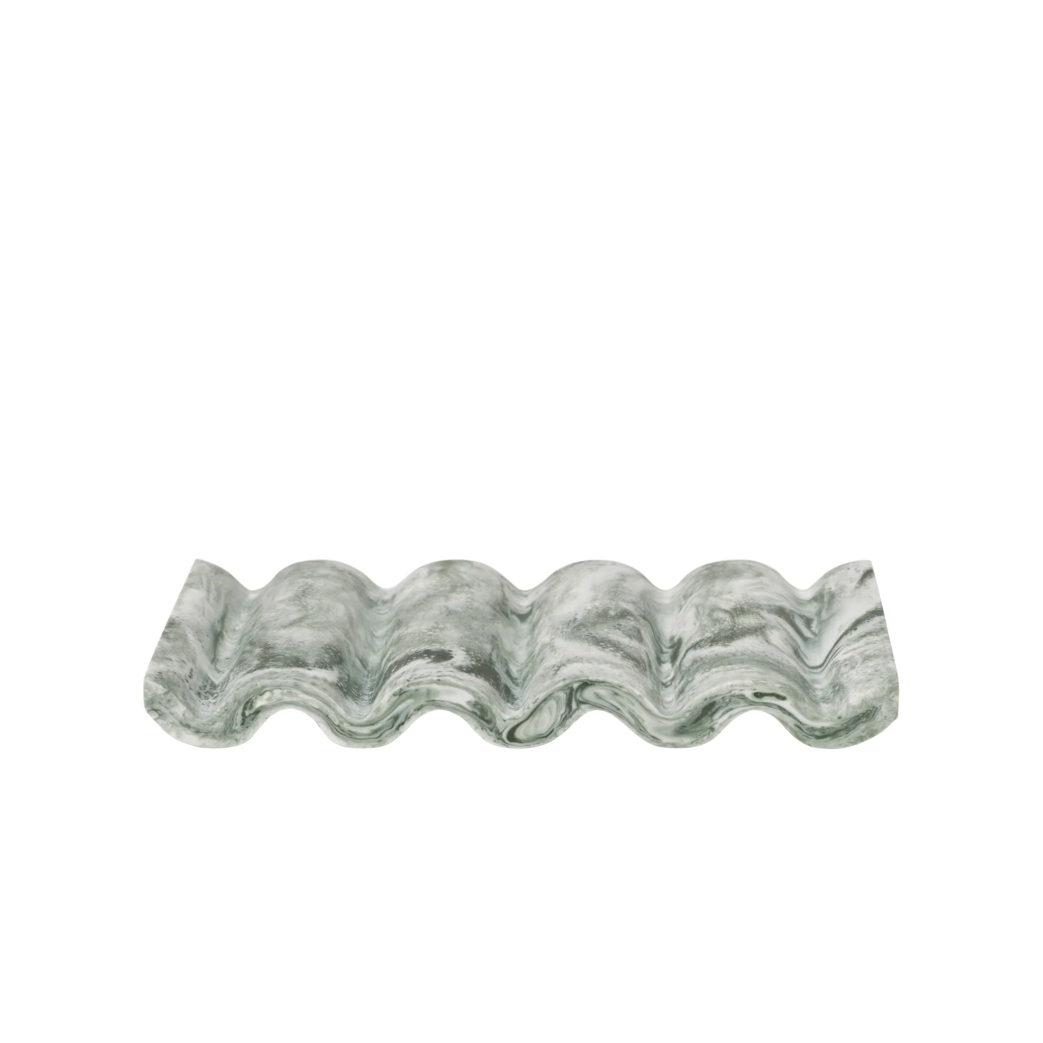 FERM LIVING Mist Soap Dish, 9x14cm, Emerald/Off-White