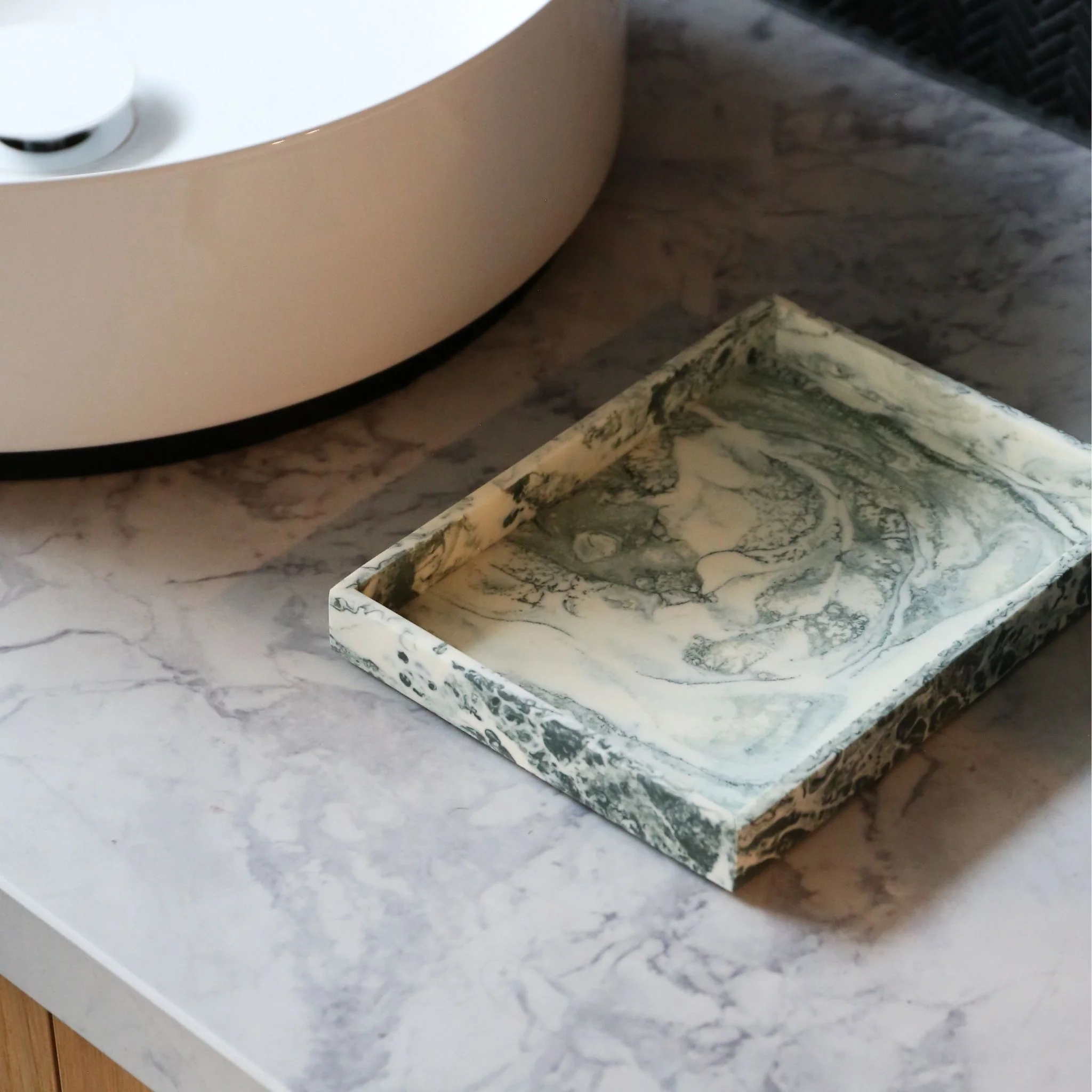 FERM LIVING Mist Tray, 15x20cm, Emerald Off-white - Image 4
