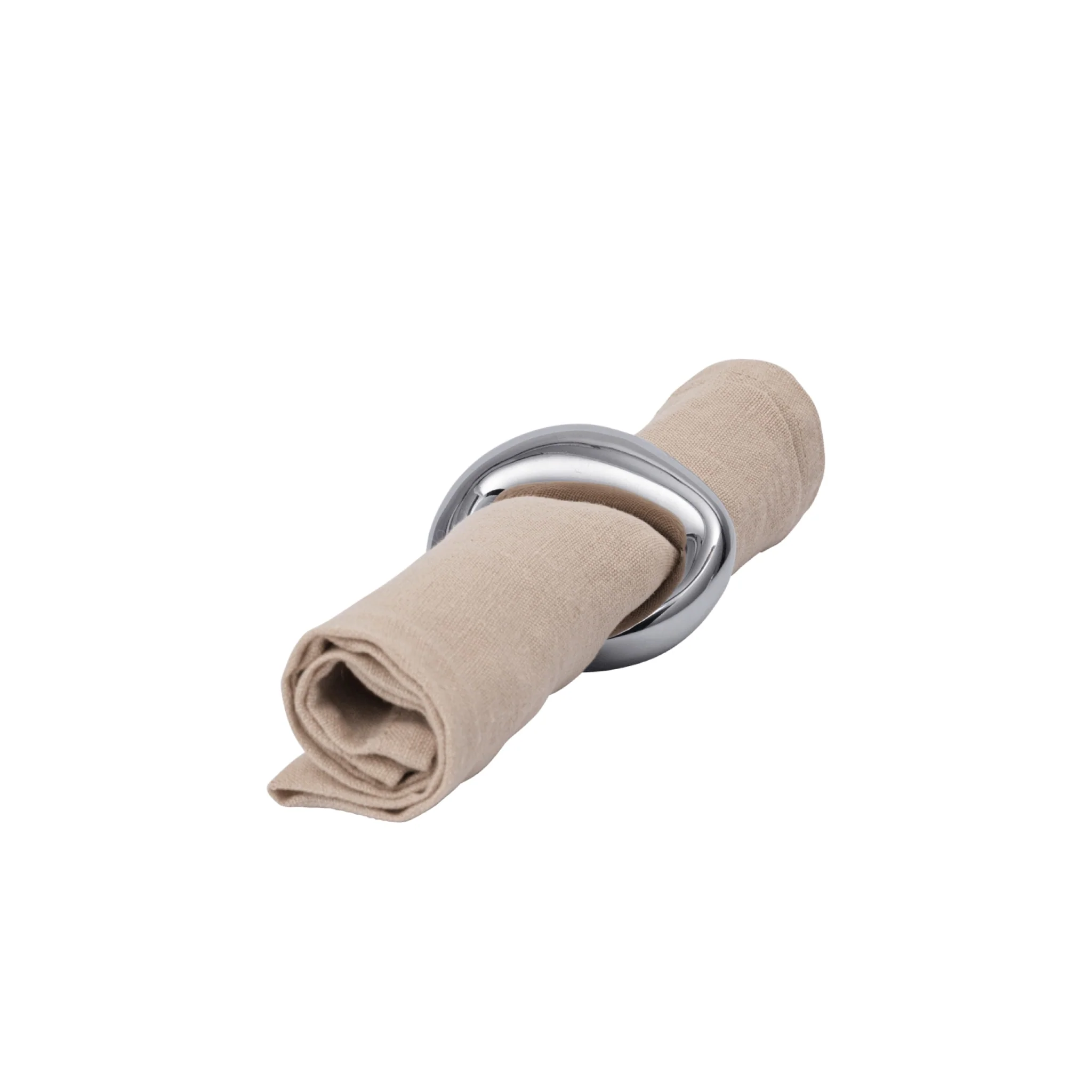 FERM LIVING Orrith Napkin Rings, Silver (Set of 4) - Image 3