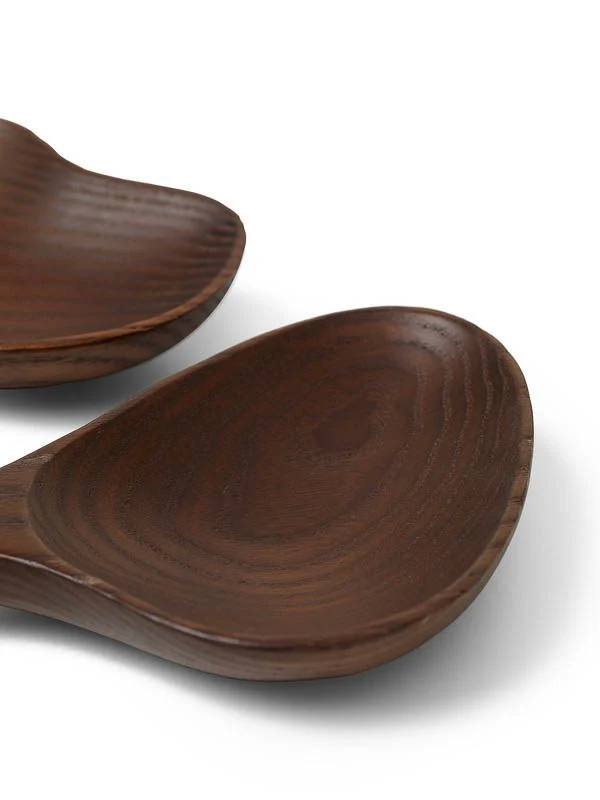 FERM LIVING Os Salad Servers, Dark Brown - Image 3