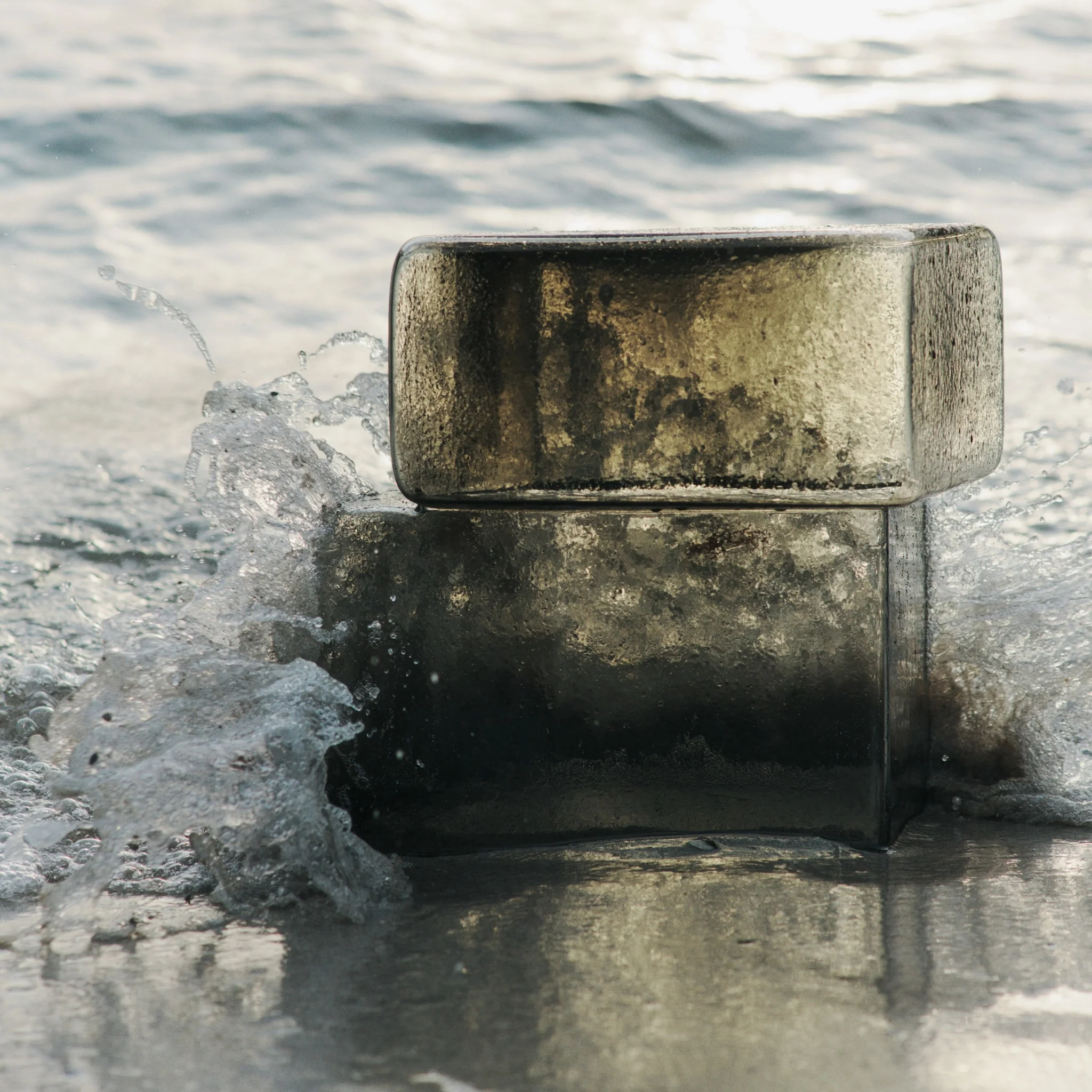 FERM LIVING Oscil Sculpture/Side Table, Recycled Smoked Grey - Image 2