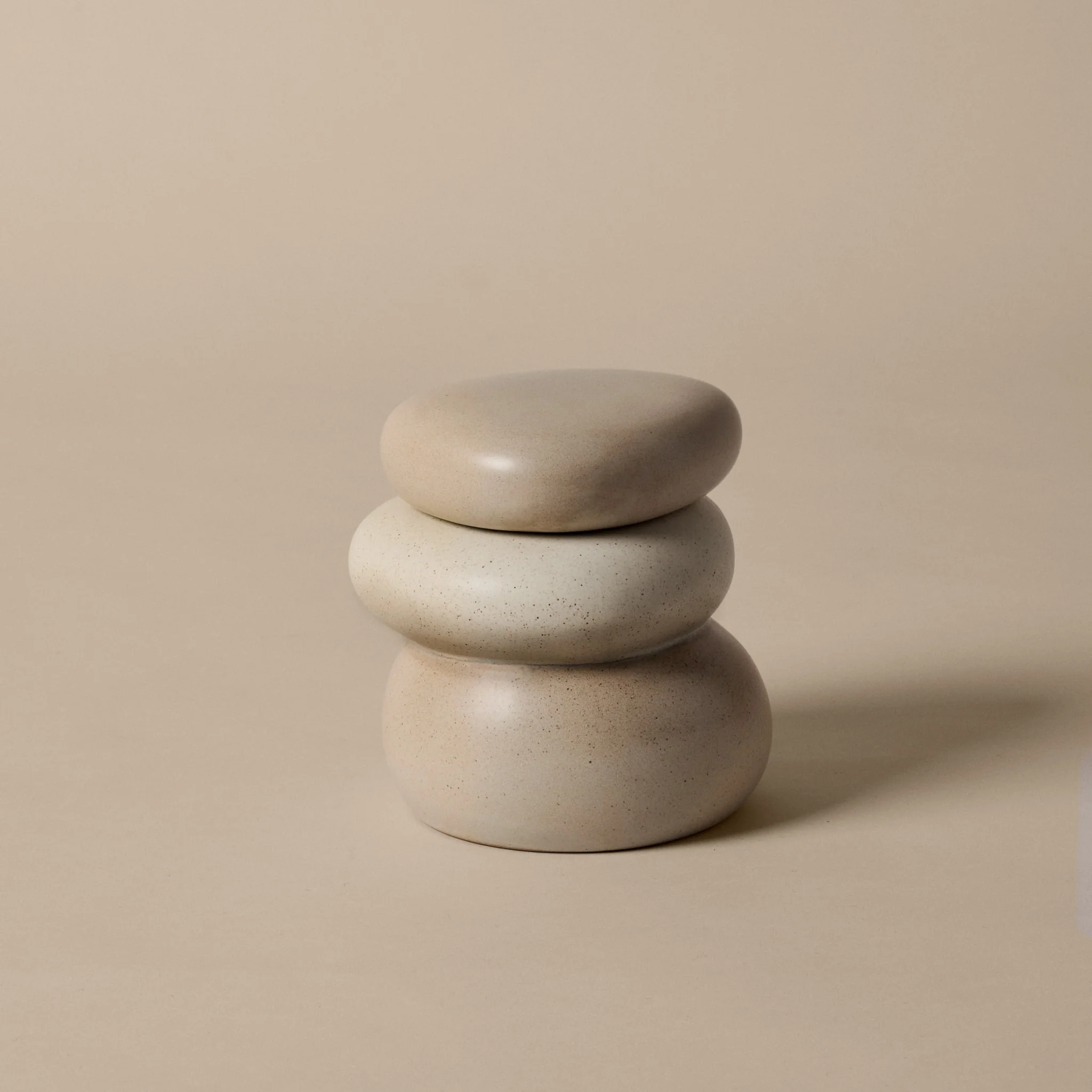 FERM LIVING Pebble Box, Large, H14cm, Sand/Cream - Image 4