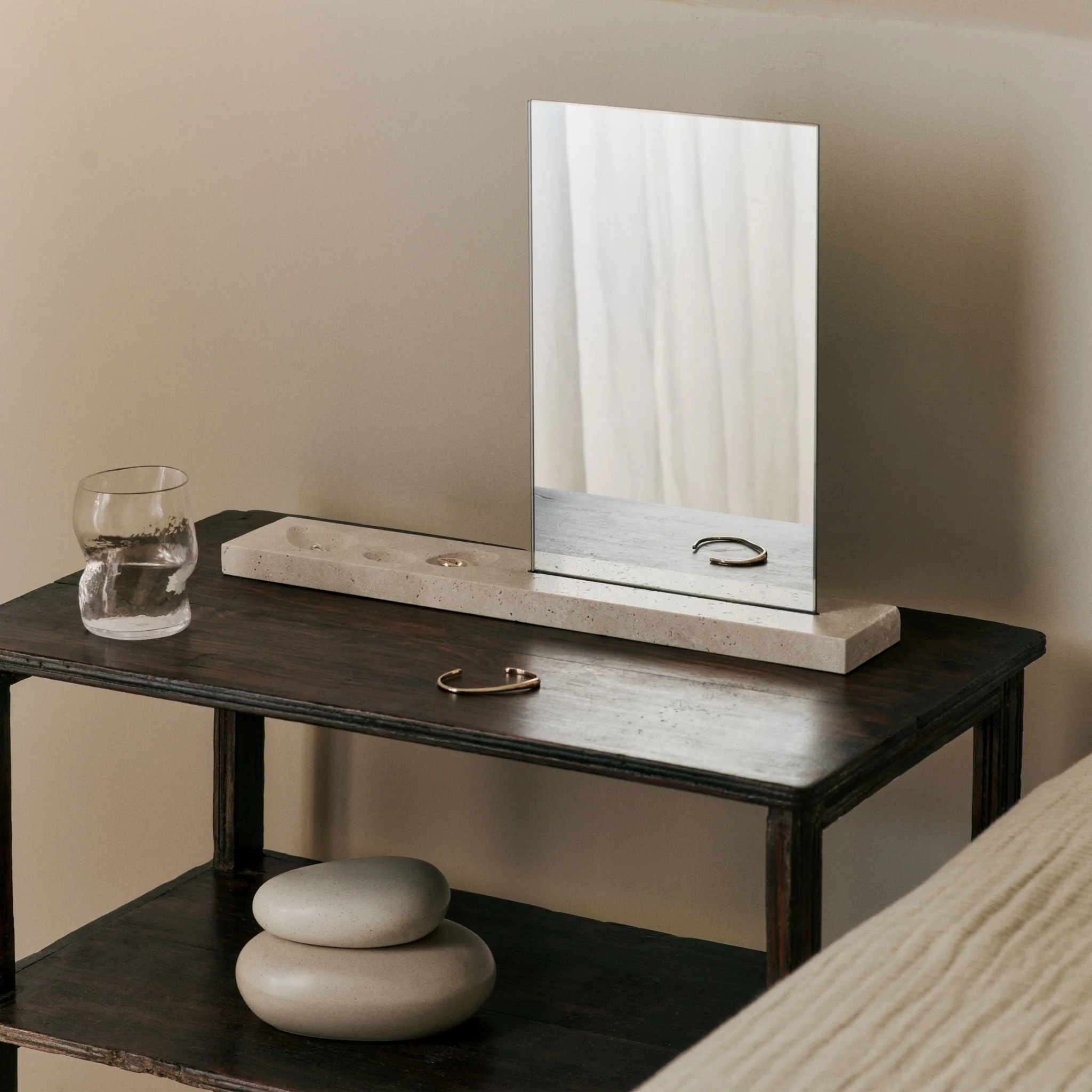 FERM LIVING Pebble Box, Medium, H9.5cm, Sand/Cream - Image 6