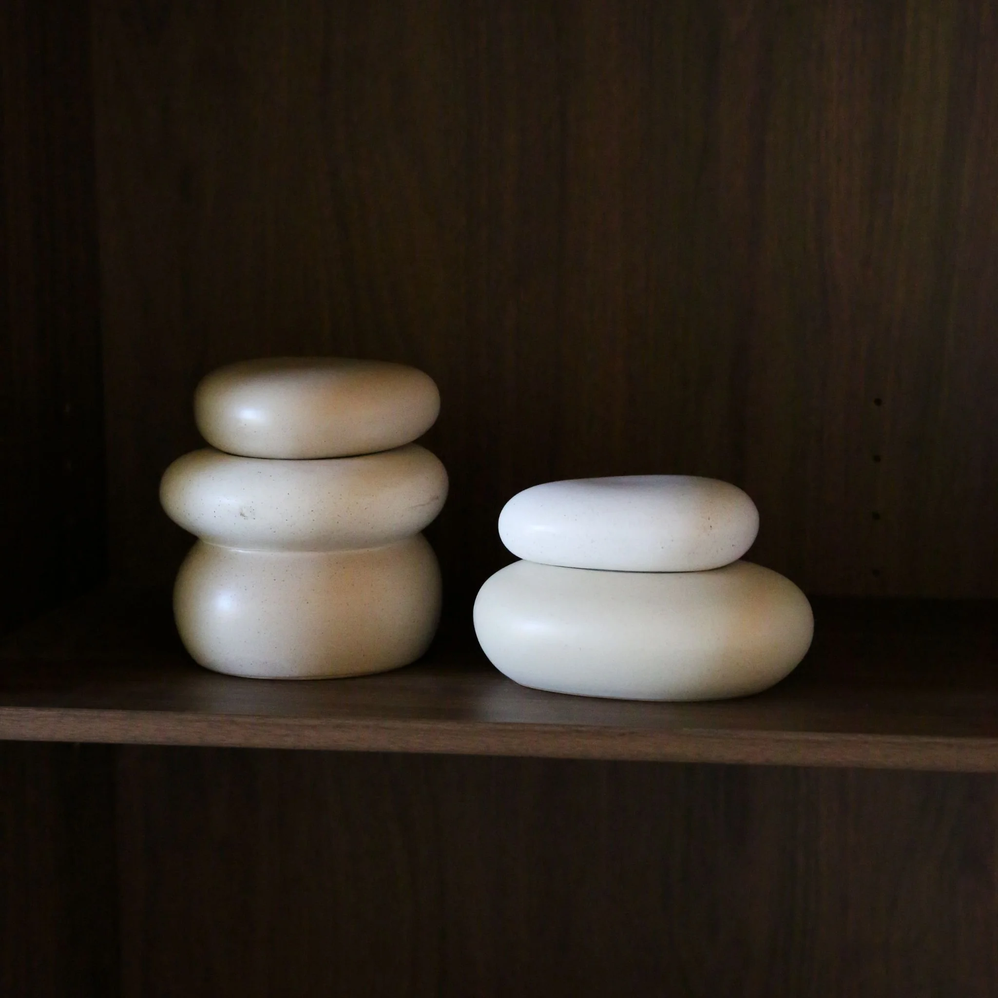 FERM LIVING Pebble Box, Large, H14cm, Sand/Cream - Image 8