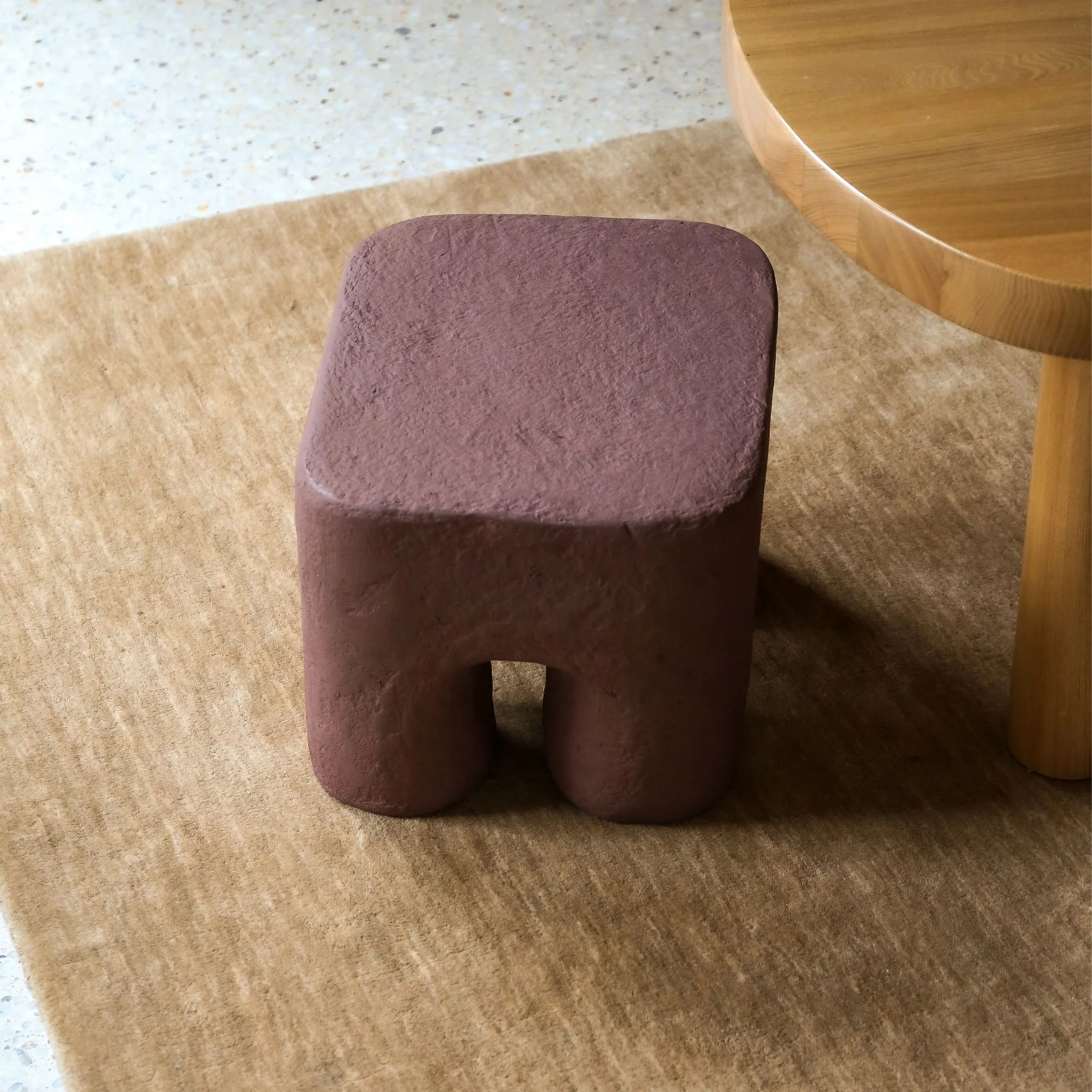 FERM LIVING Podo Stool, Red Brown - Image 3