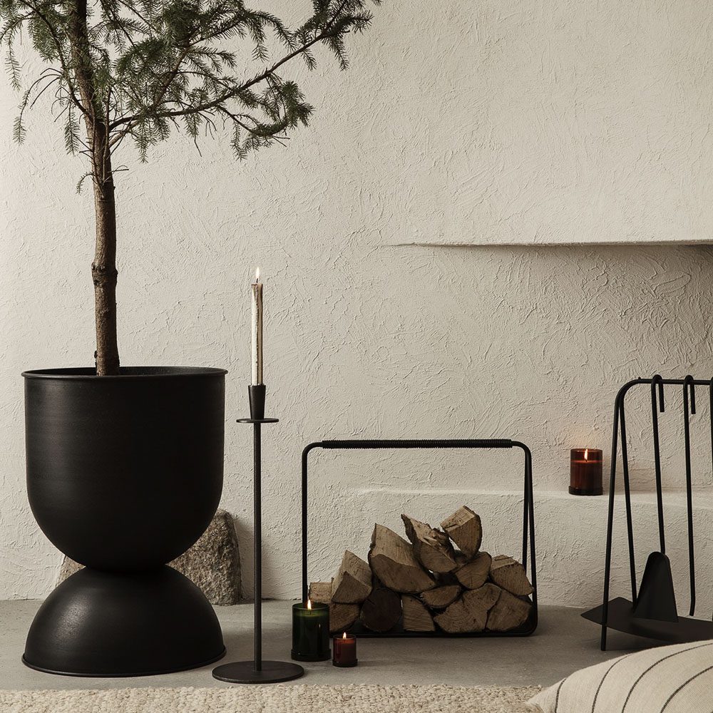 FERM LIVING Port Wood Basket, Black - Image 2