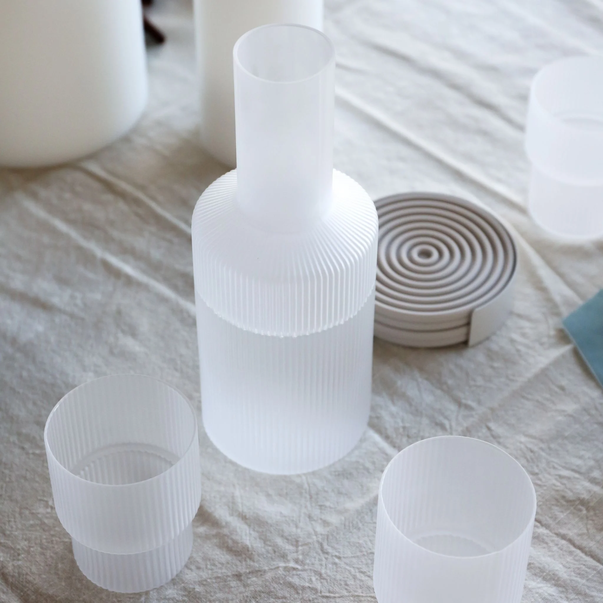 FERM LIVING Ripple Carafe, Frosted