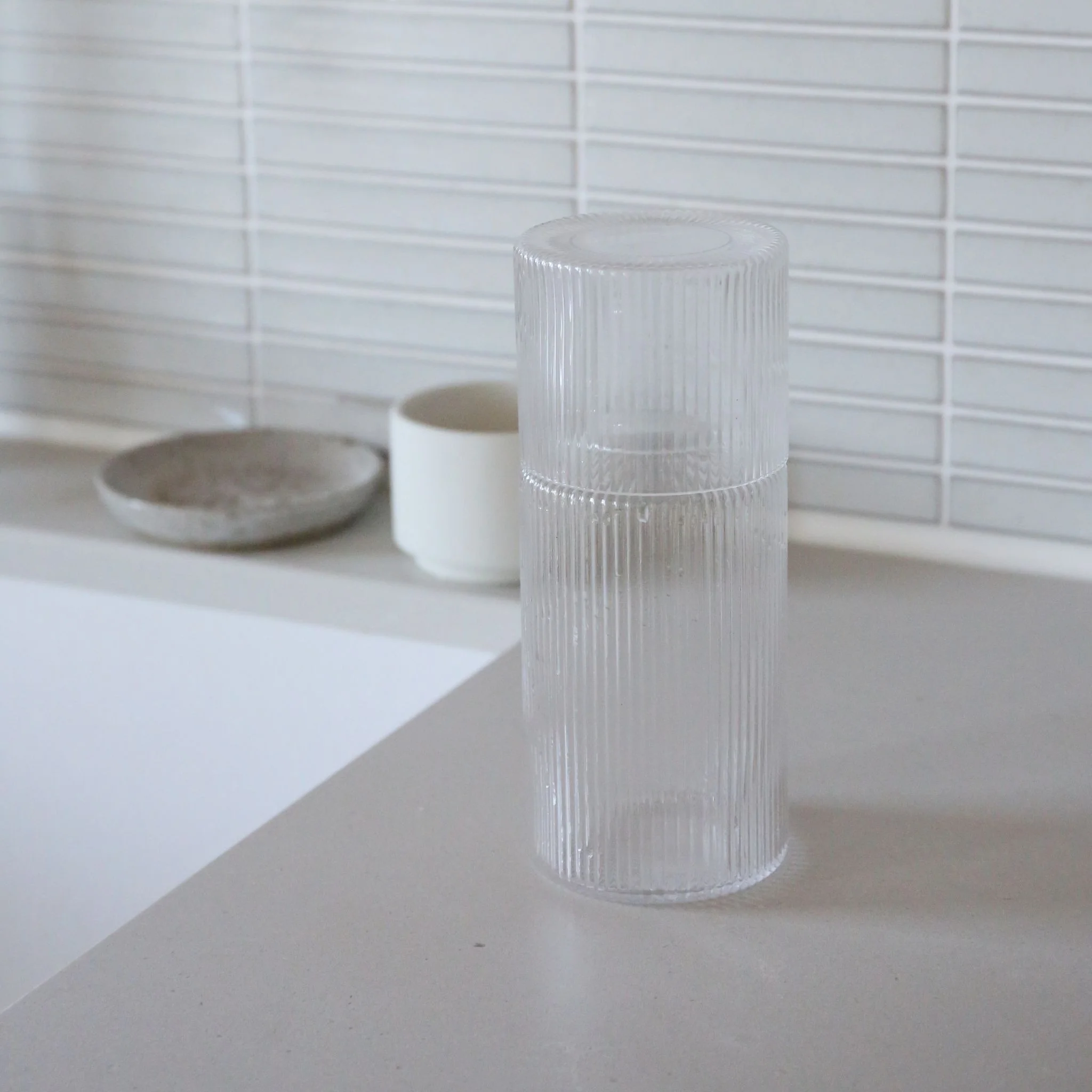 FERM LIVING Ripple Carafe Set, Clear - Image 5