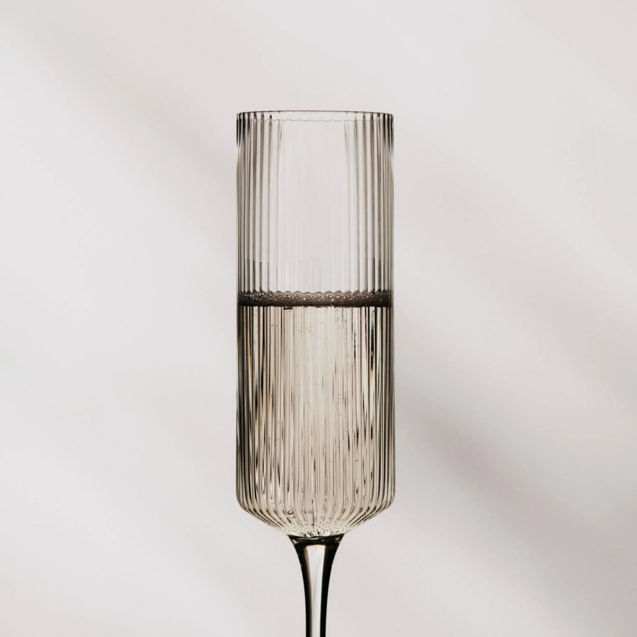 FERM LIVING Ripple Champagne Flutes, Clear (Set of 2) - Image 2