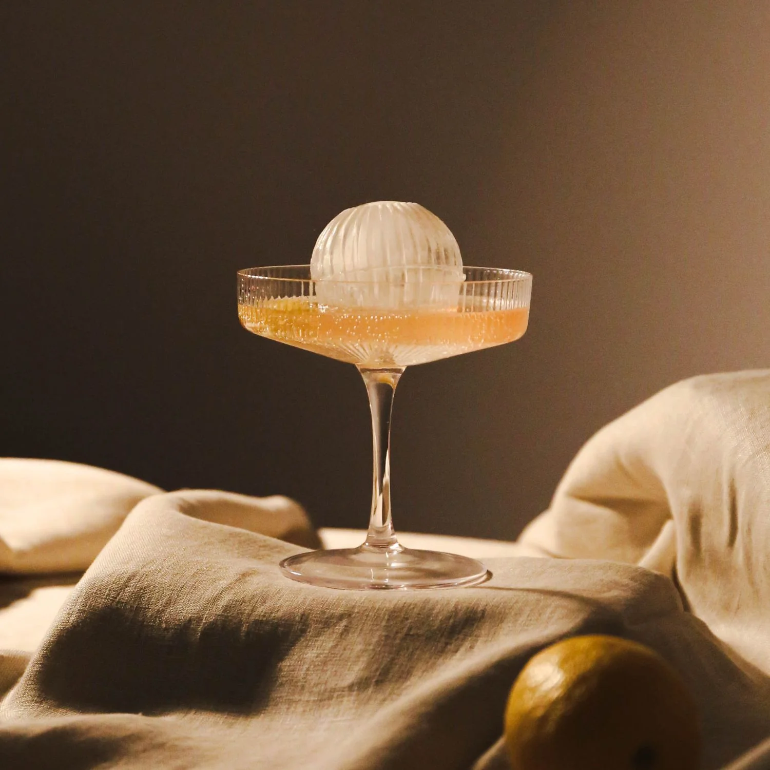 FERM LIVING Ripple Cocktail Glass Champagne Saucers, Clear (Set of 2) - Image 7