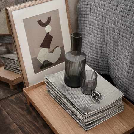 FERM LIVING Ripple Glasses, Smoked Grey (Set of 4) - Image 4