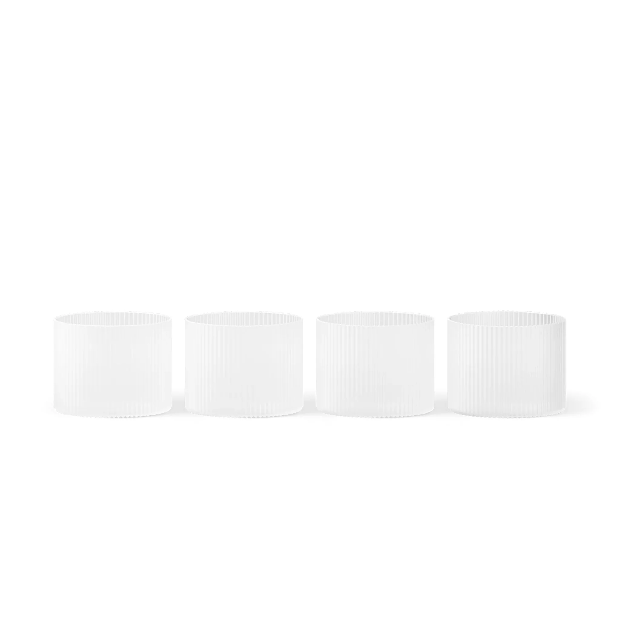 FERM LIVING Ripple Low Glasses, Frosted (Set of 4) - Image 3