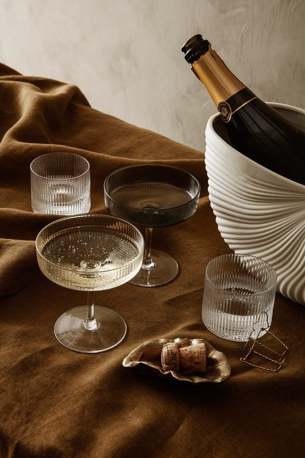 FERM LIVING Ripple Low Glasses, Smoked Grey (Set of 4) - Image 5