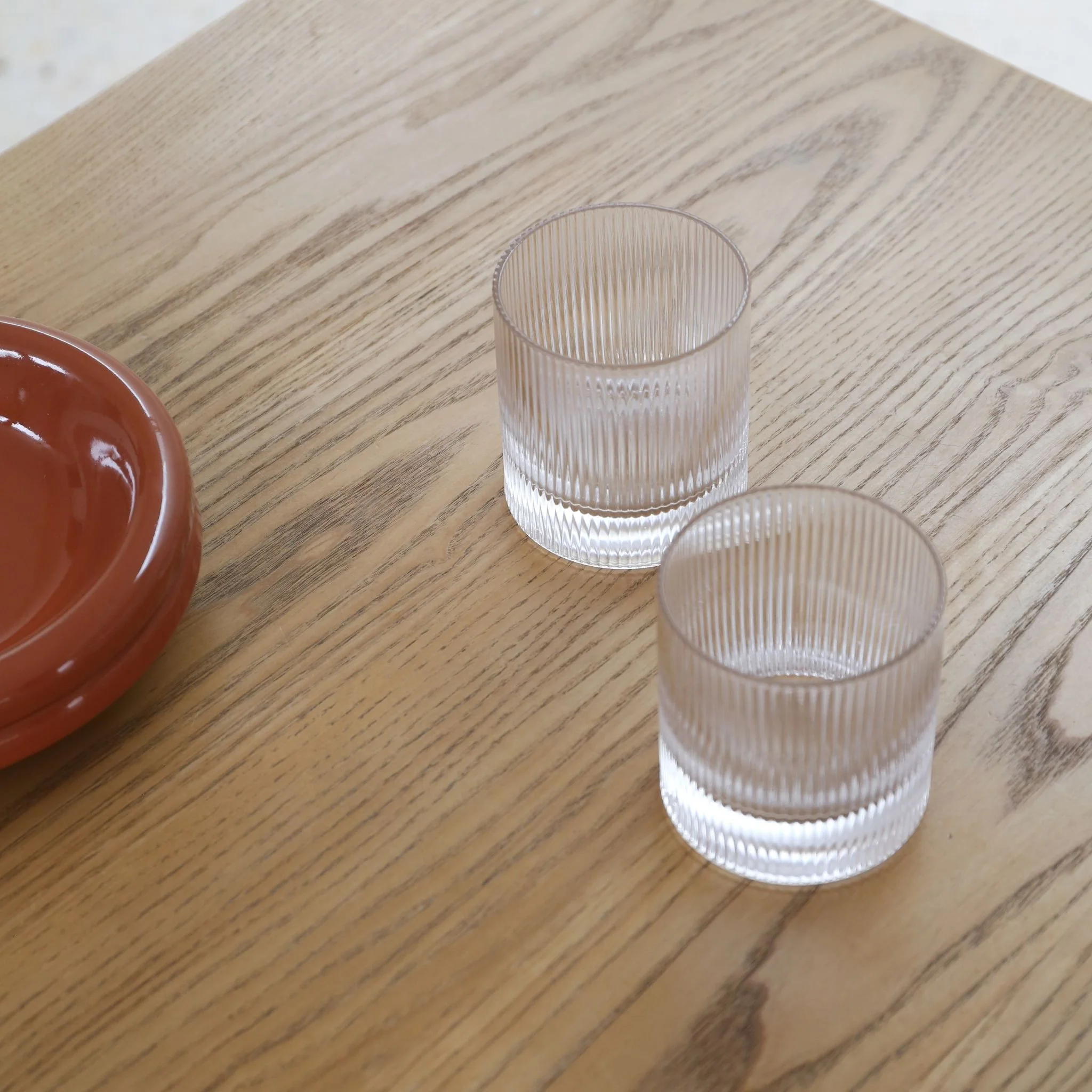 FERM LIVING Ripple Tumbler Glasses, Clear (Set of 2) - Image 2