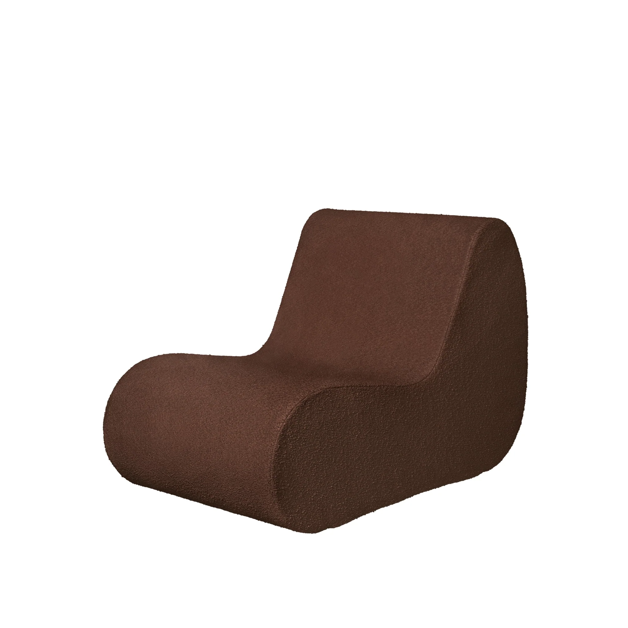 PRE-ORDER │ FERM LIVING Rouli Center Module, Pure Bouclé/Chestnut Brown