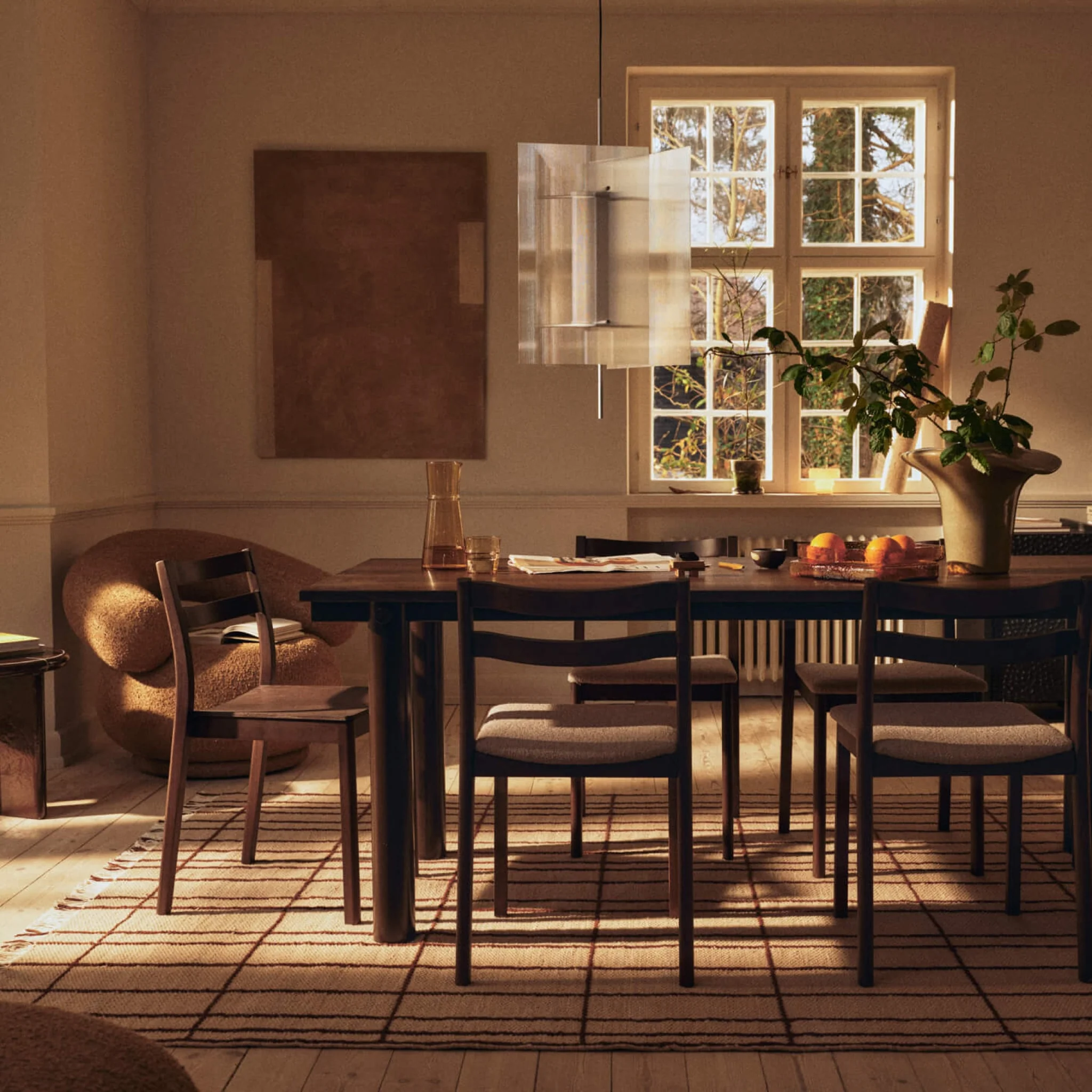 FERM LIVING Sen Runner, 80x200cm, Parchment/Chestnut - Image 2