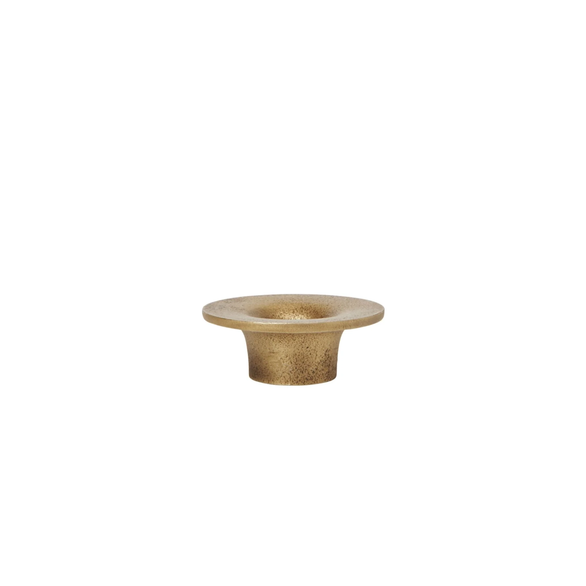 FERM LIVING Soothe Candle Holder, Brass Finish
