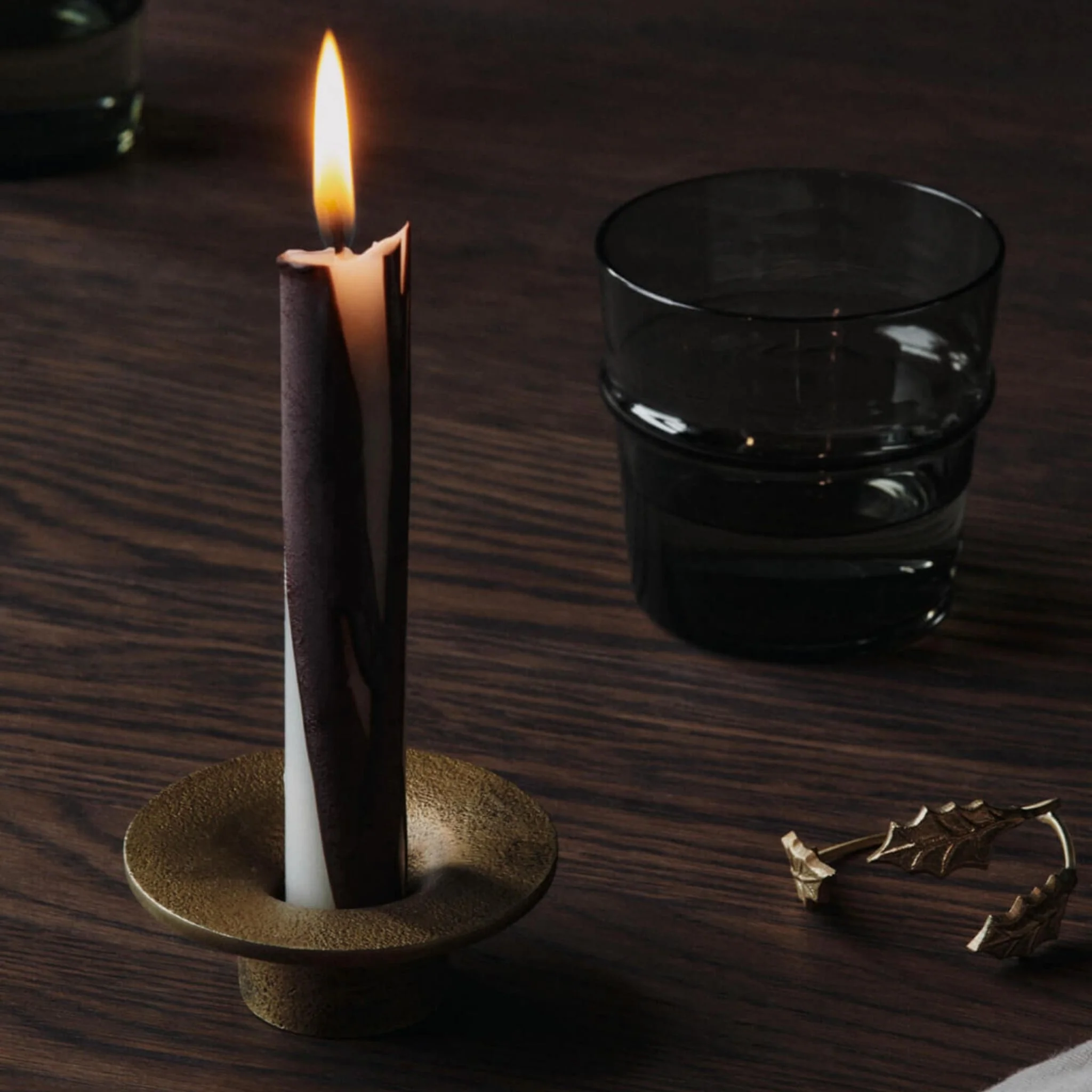 FERM LIVING Soothe Candle Holder, Brass Finish - Image 3