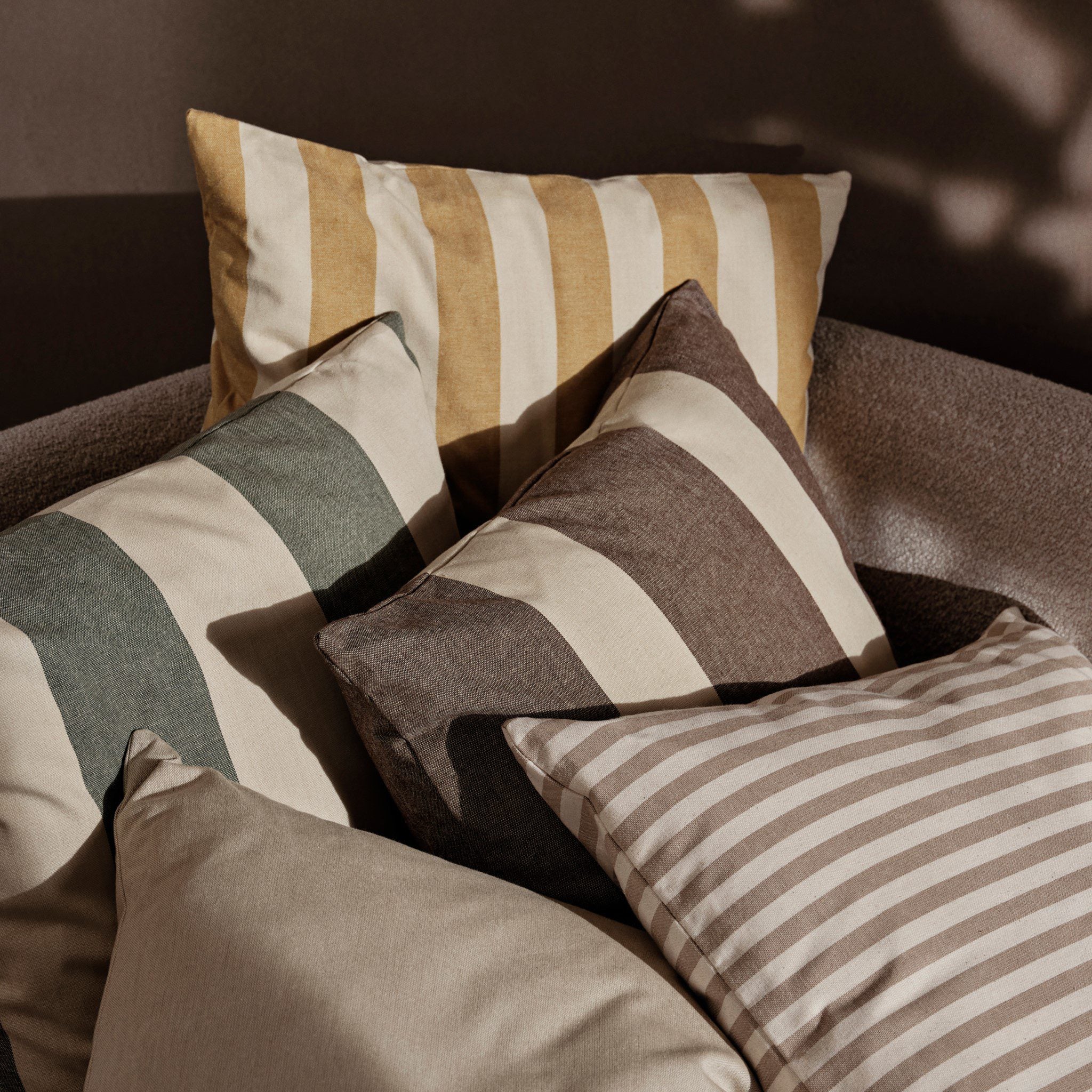 FERM LIVING Strand Outdoor Cushion, Sand/Off-White - Image 3