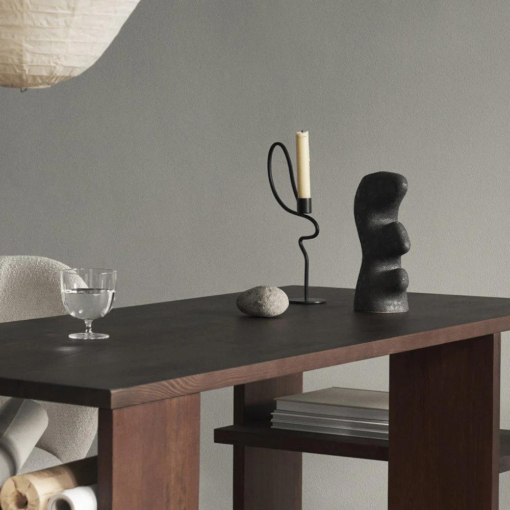 FERM LIVING Valse Candle Holder, Black, High - Image 3