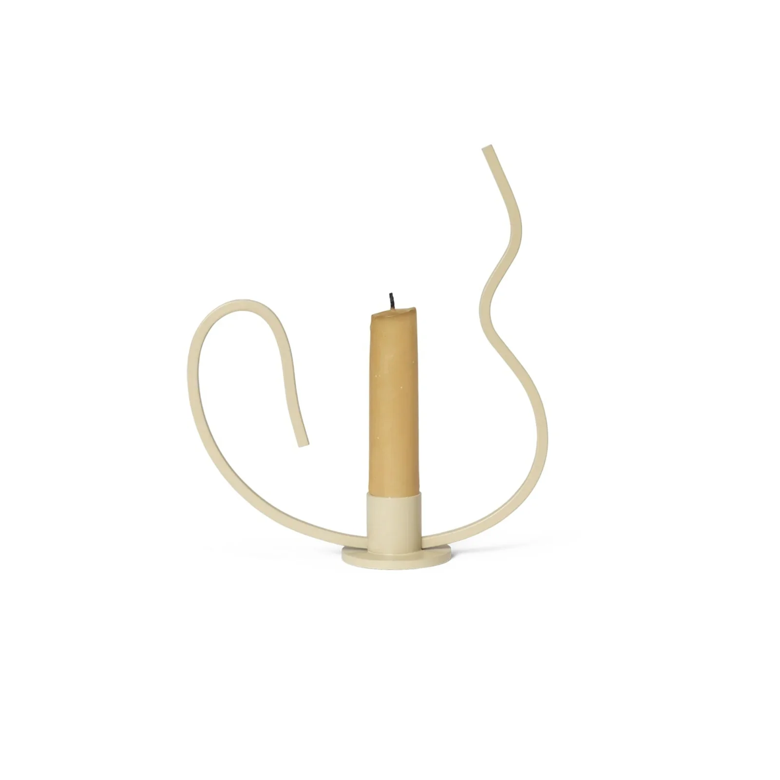 FERM LIVING Valse Candle Holder, Low, Cashmere - Image 2