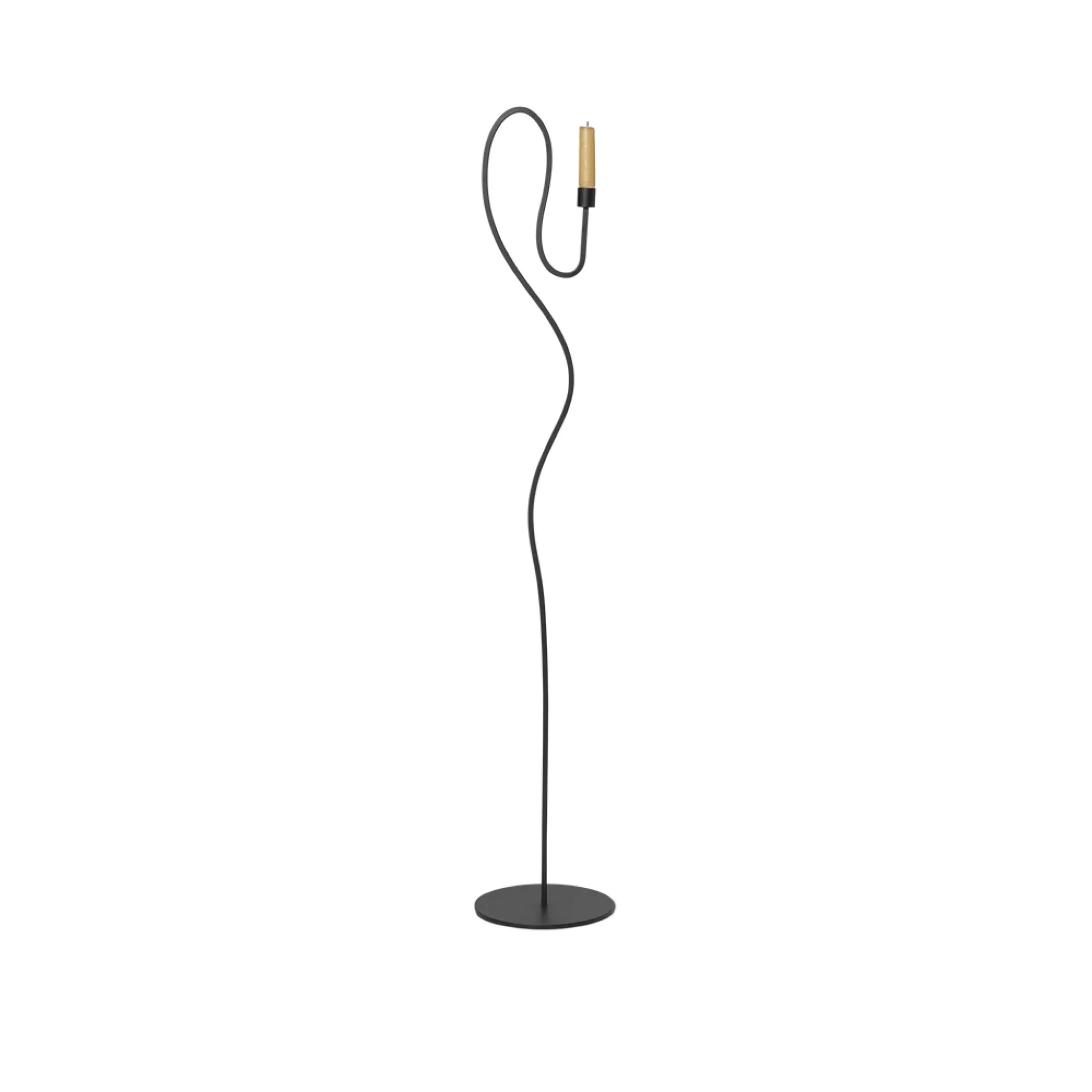 FERM LIVING Valse Floor Candle Holder, Black - Image 2