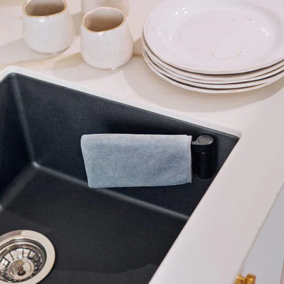 HAPPY SiNKS by MAGISSO Sink Magnetic Cloth Holder, Black - Image 3