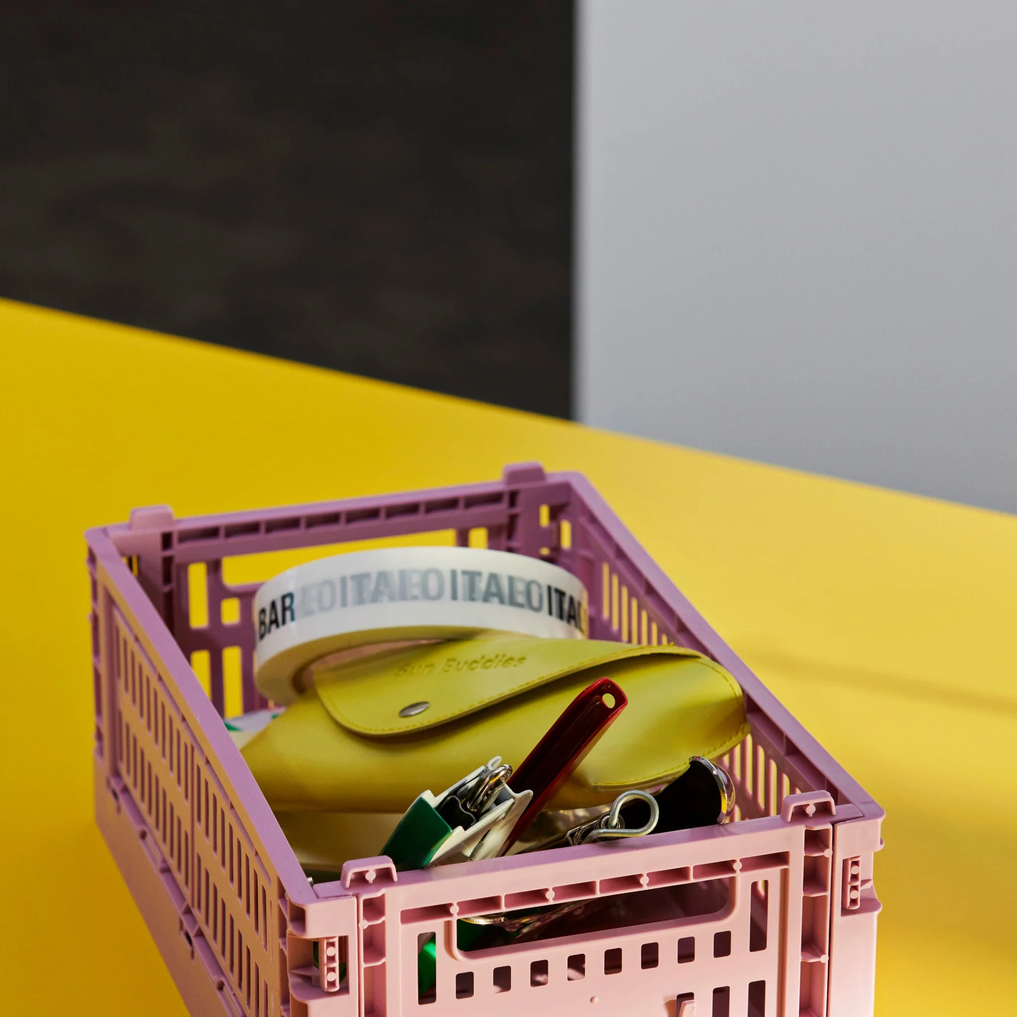 HAY Colour Storage Crate V2, Small, Dusty Rose - Image 2