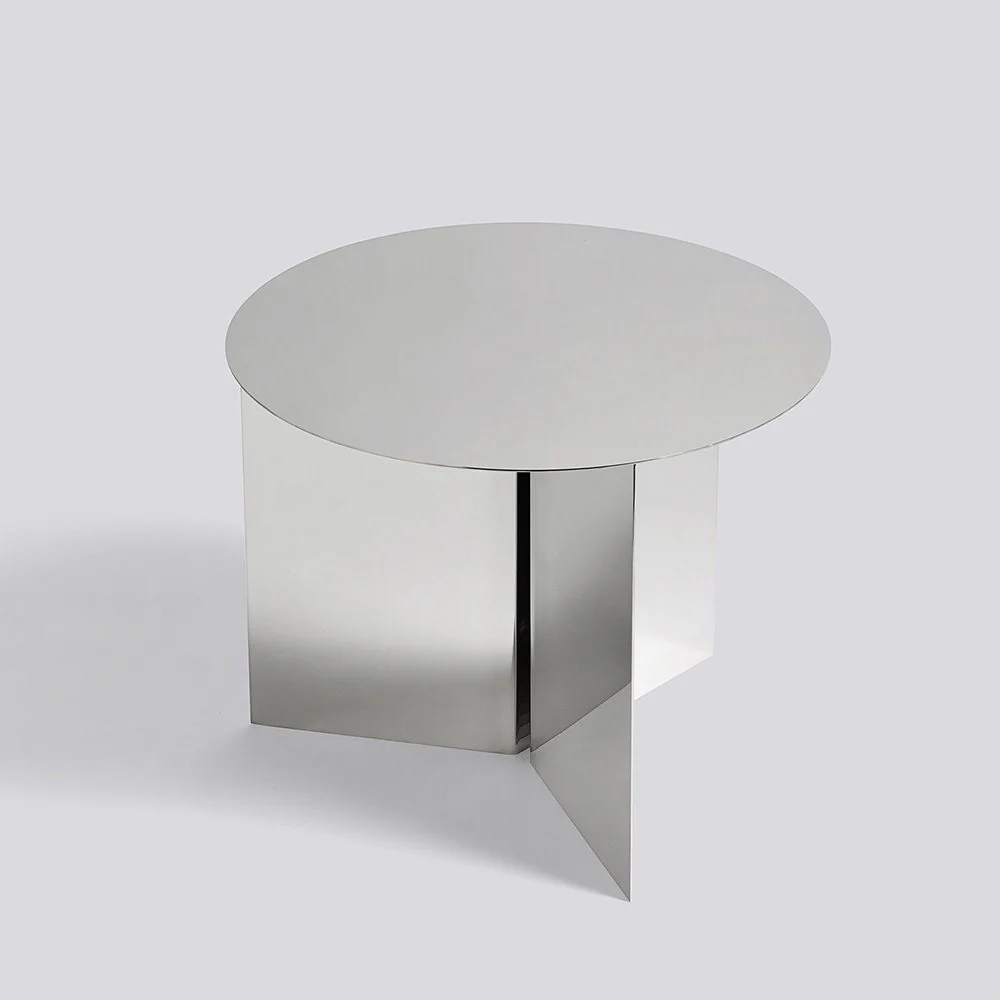 HAY Slit Round Side Table, Mirror - Image 4